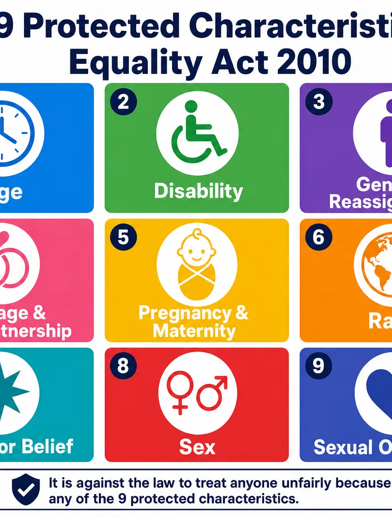The 9 Protected Characteristics (Equality Act 2010)