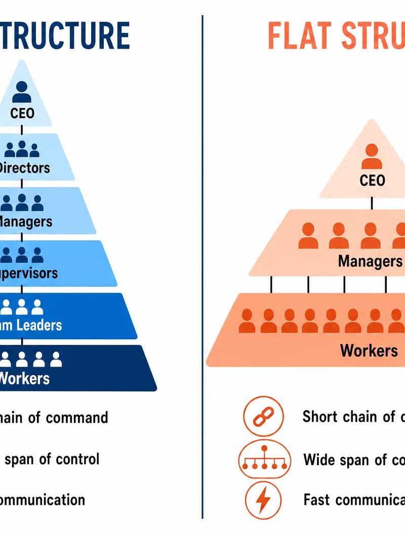 Tall vs Flat Organisational Structures