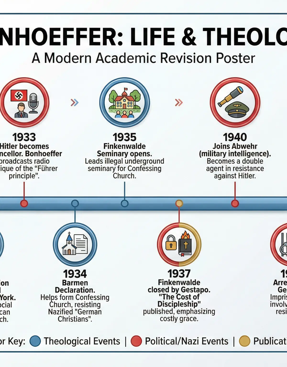 Dietrich Bonhoeffer: Life and Theology Timeline (1906–1945)