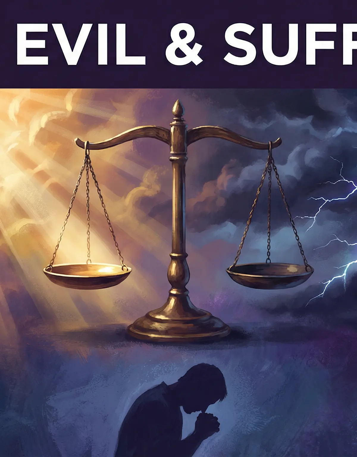 The tension between divine goodness and the reality of suffering.