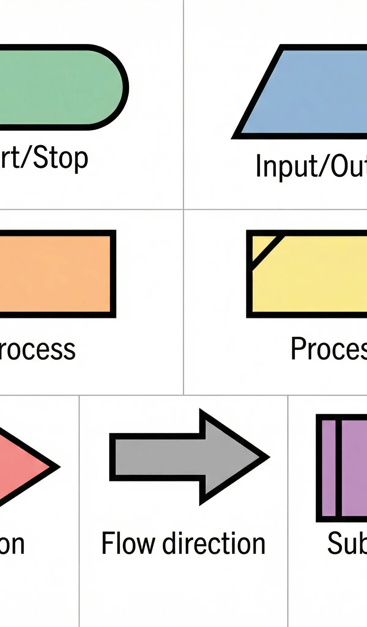 Standard OCR-compliant flowchart symbols