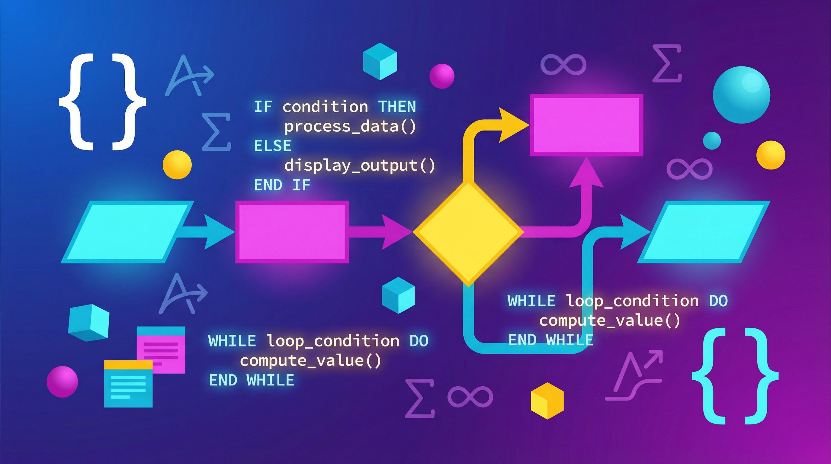 Header image for Flowcharts and Pseudocode