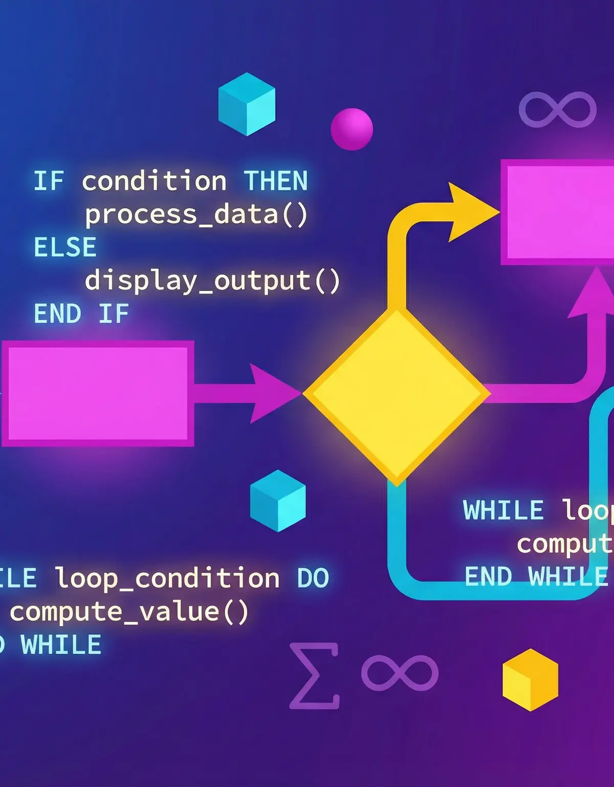 Header image for Flowcharts and Pseudocode