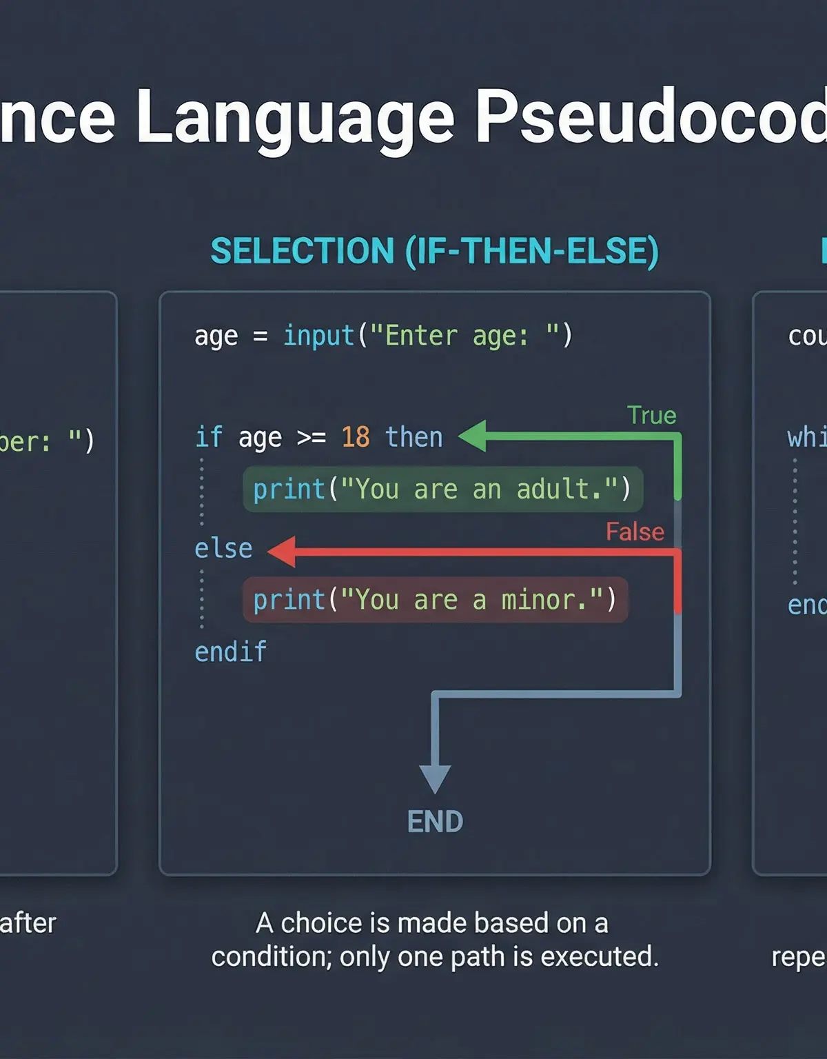 Structure of Sequence, Selection, and Iteration in OCR Pseudocode