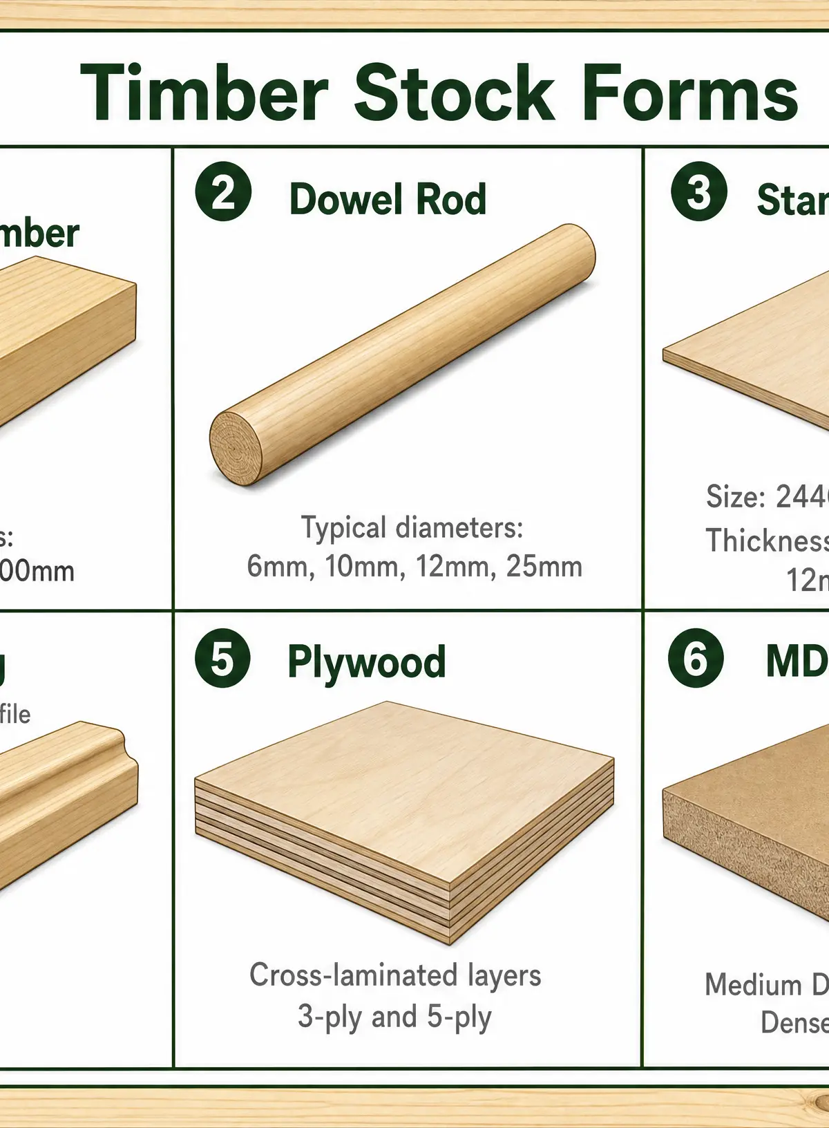 Common Timber Stock Forms