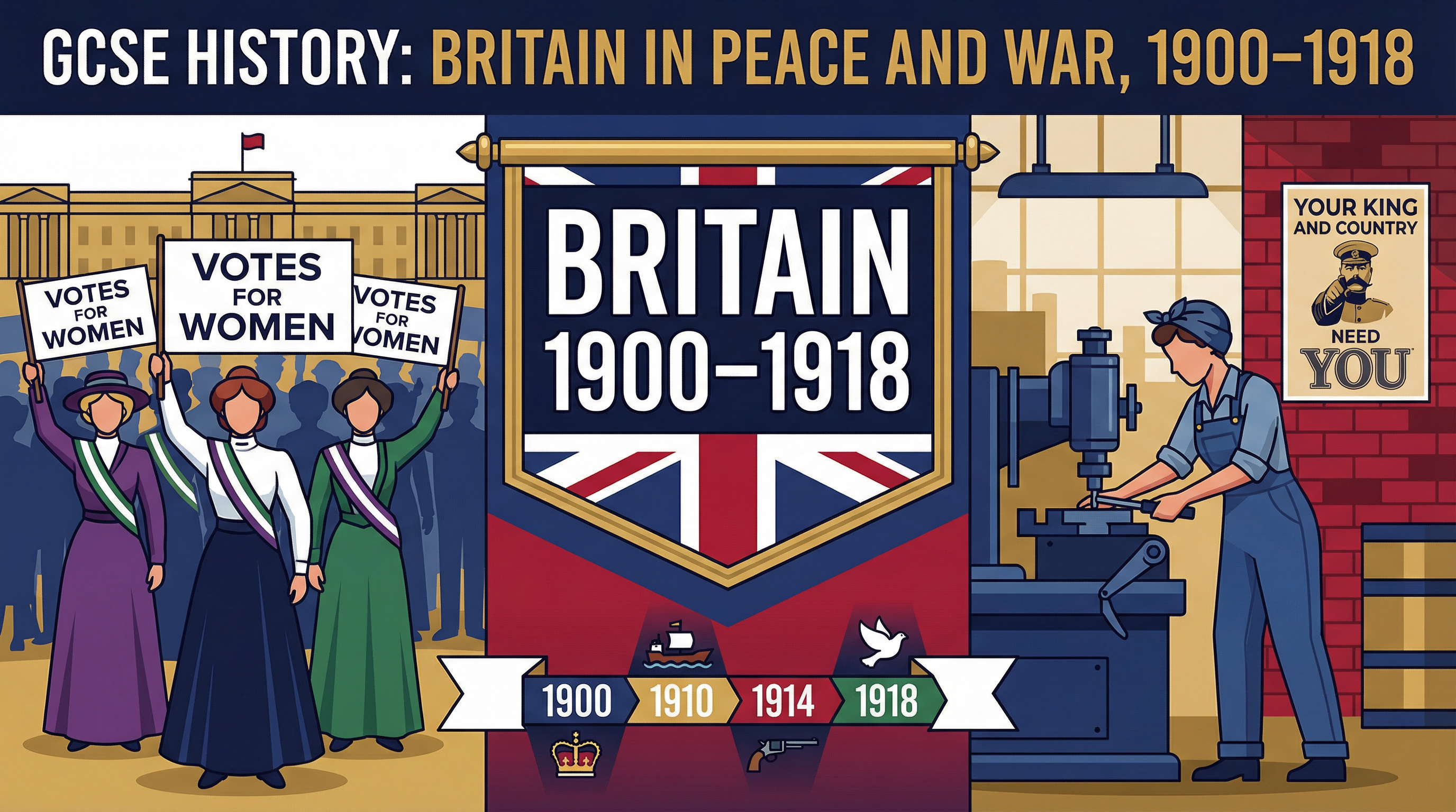 GCSE History: Britain in Peace and War, 1900–1918
