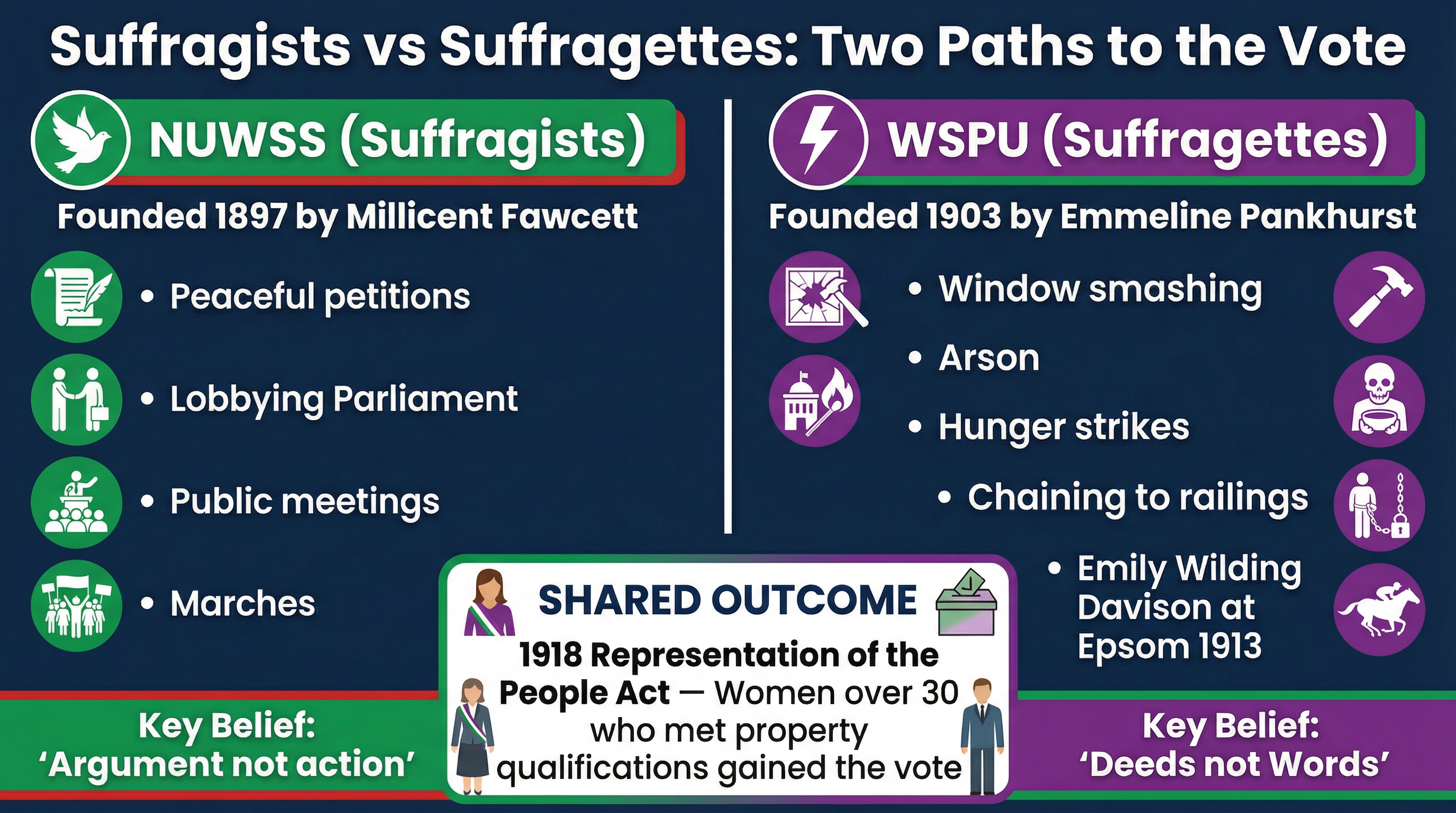 Suffragists vs Suffragettes: Two Paths to the Vote