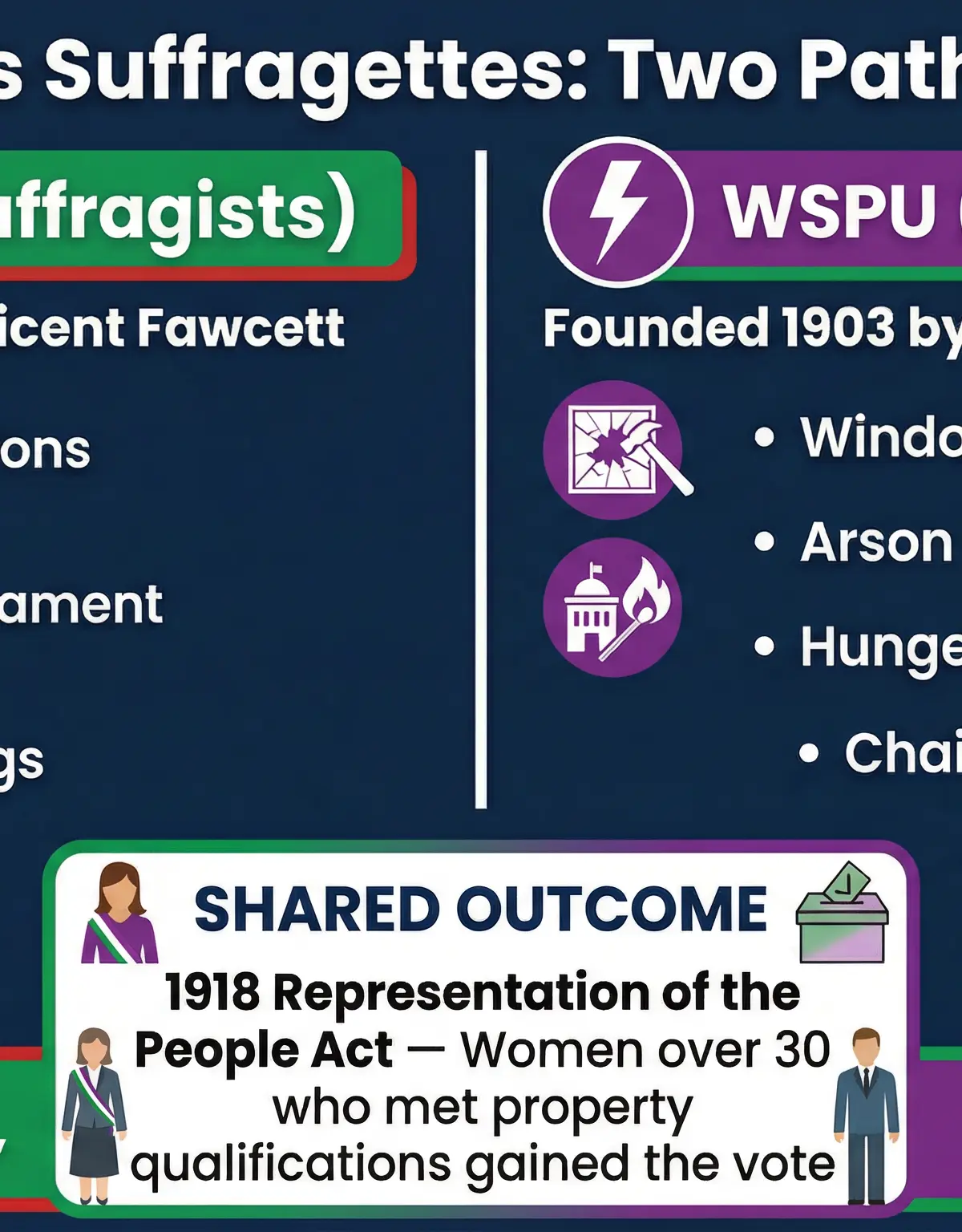 Suffragists vs Suffragettes: Two Paths to the Vote