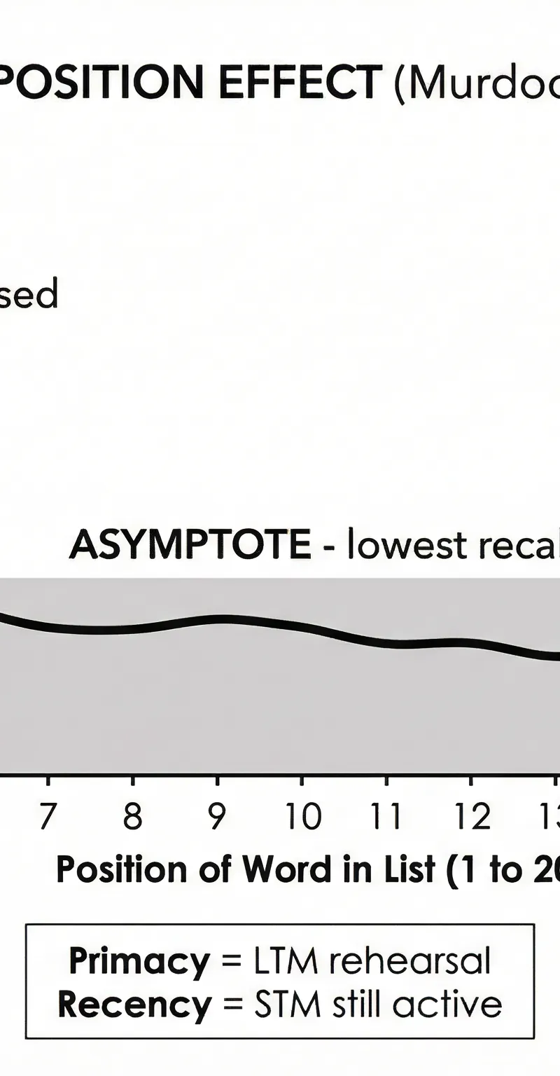 The Serial Position Effect (Murdock, 1962)