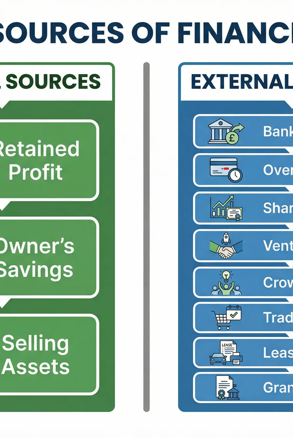 Internal vs External Sources of Finance