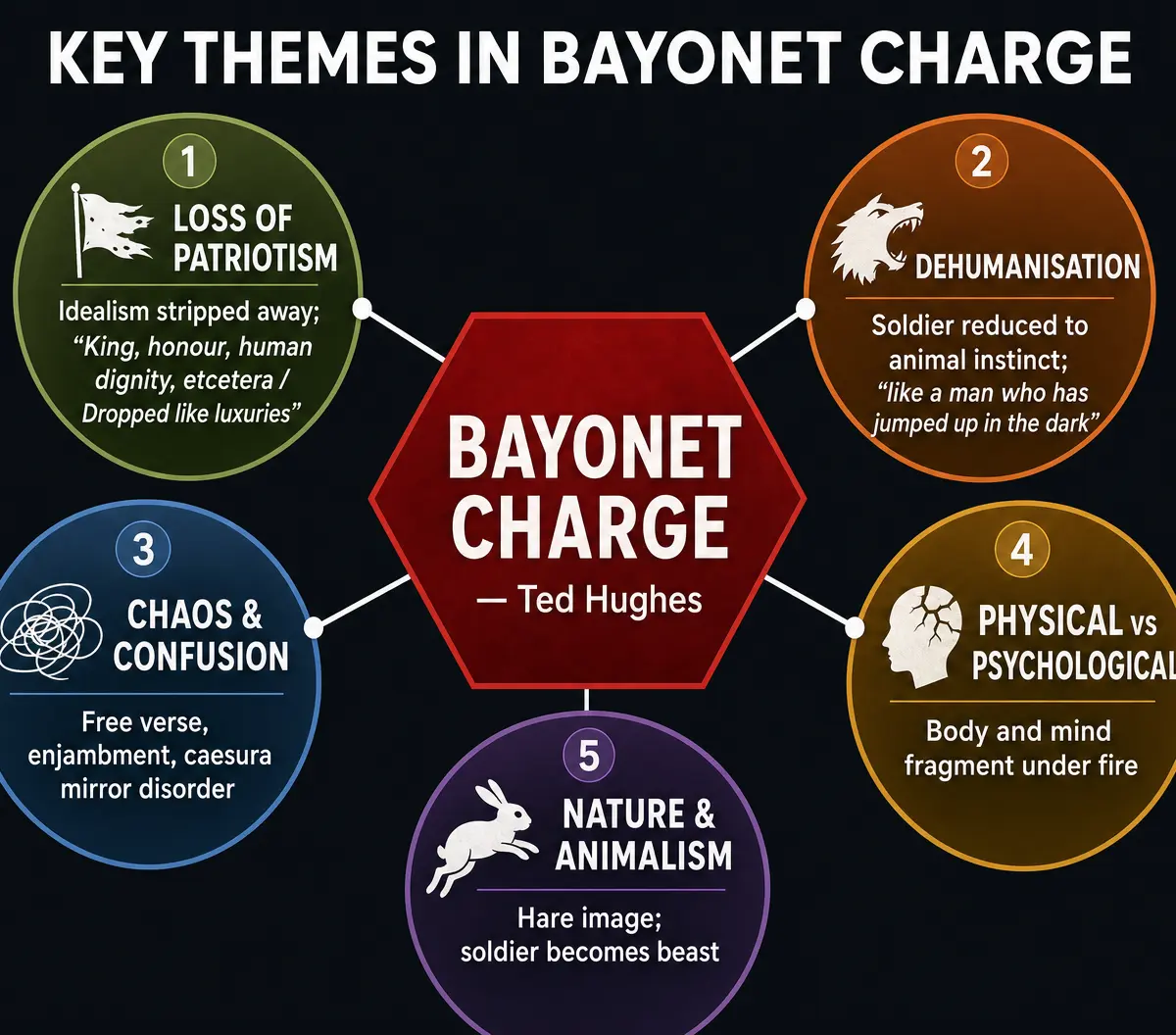 Key Themes in Bayonet Charge