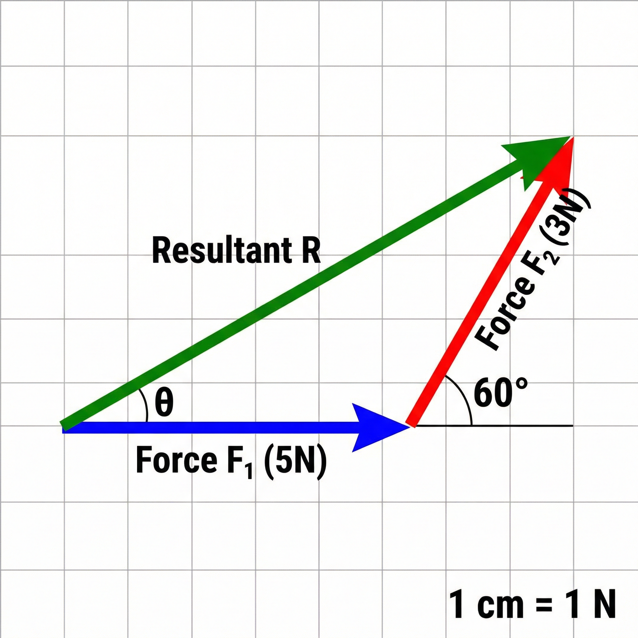 The tip-to-tail method for vector addition.