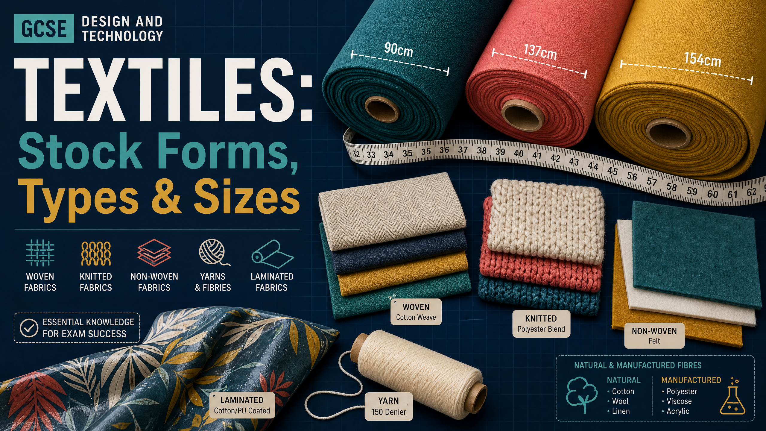 Header image for Textiles: Typical stock forms, types and sizes