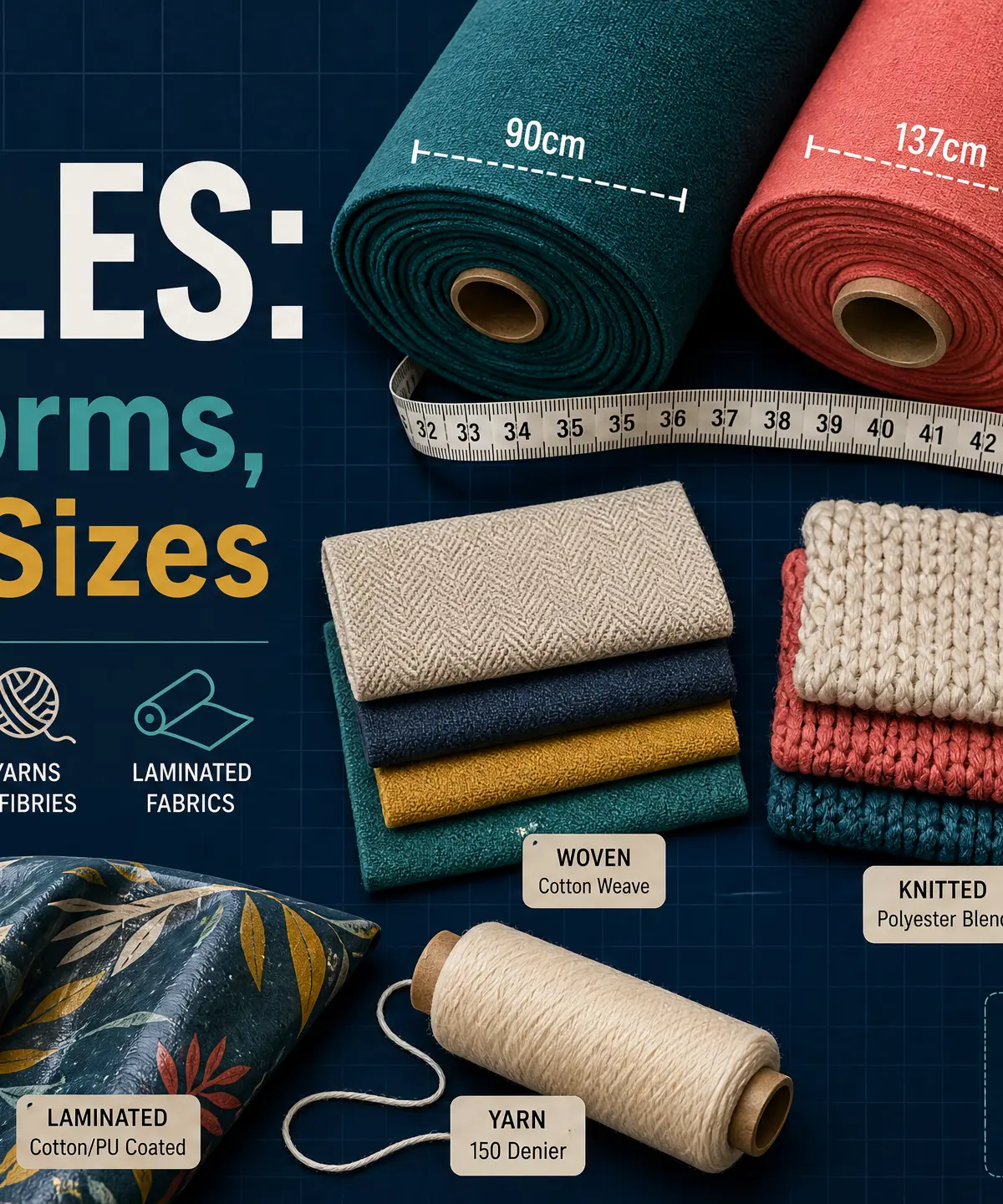 Header image for Textiles: Typical stock forms, types and sizes