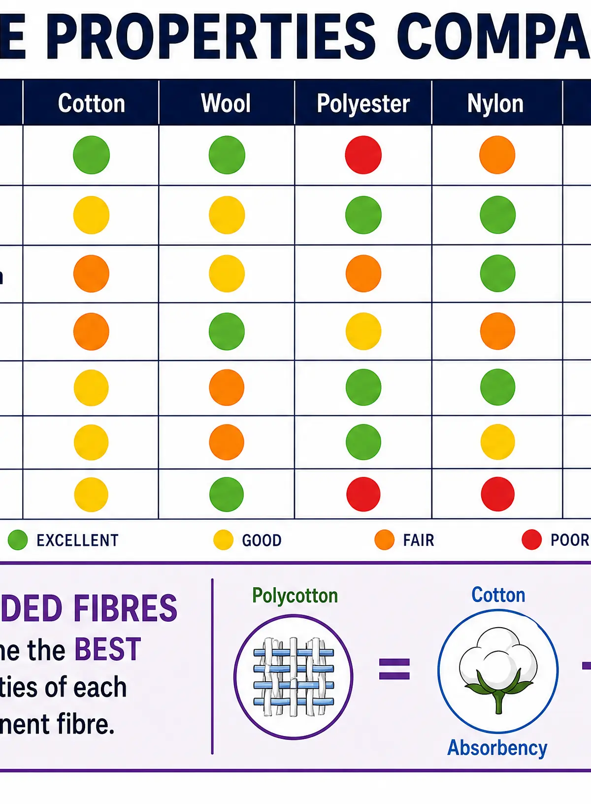 Fibre Properties Comparison Matrix