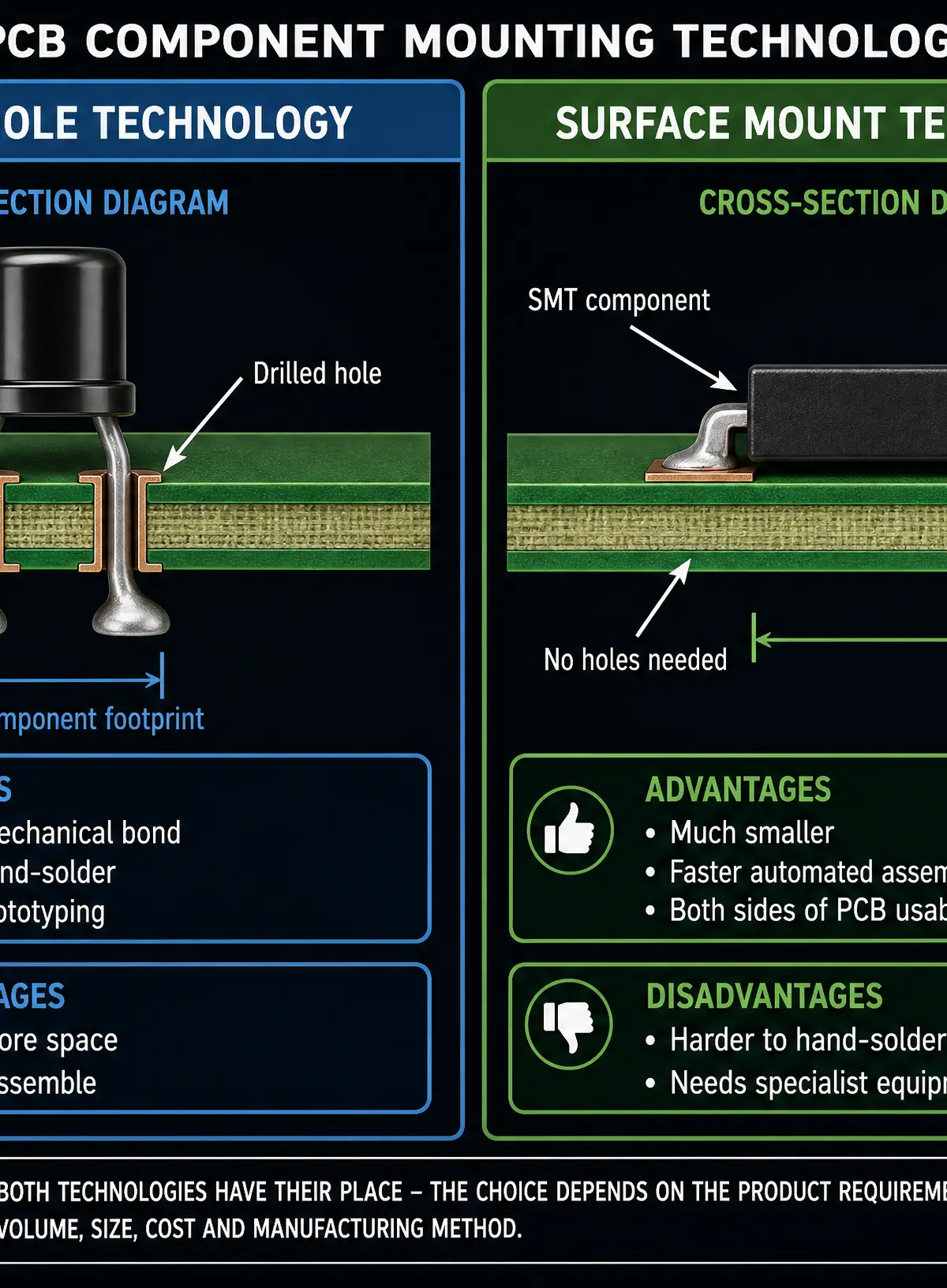SMT vs Through-Hole Technology