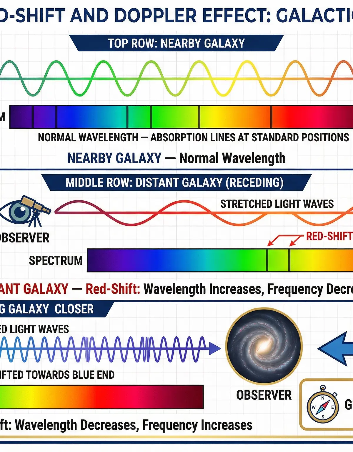 The Doppler Effect and Red-Shift of Galactic Light