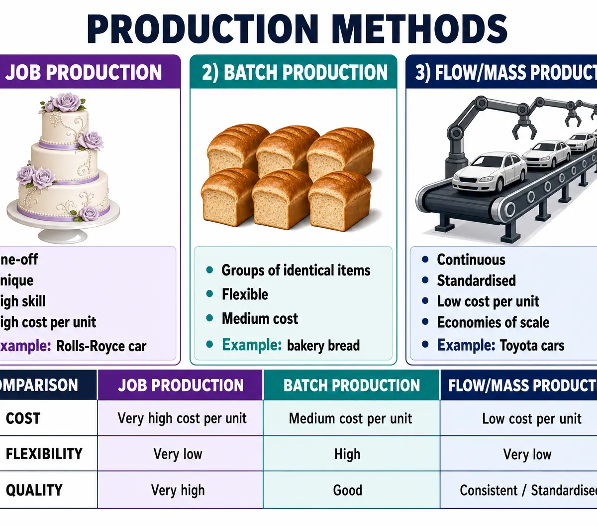 Comparison of Production Methods