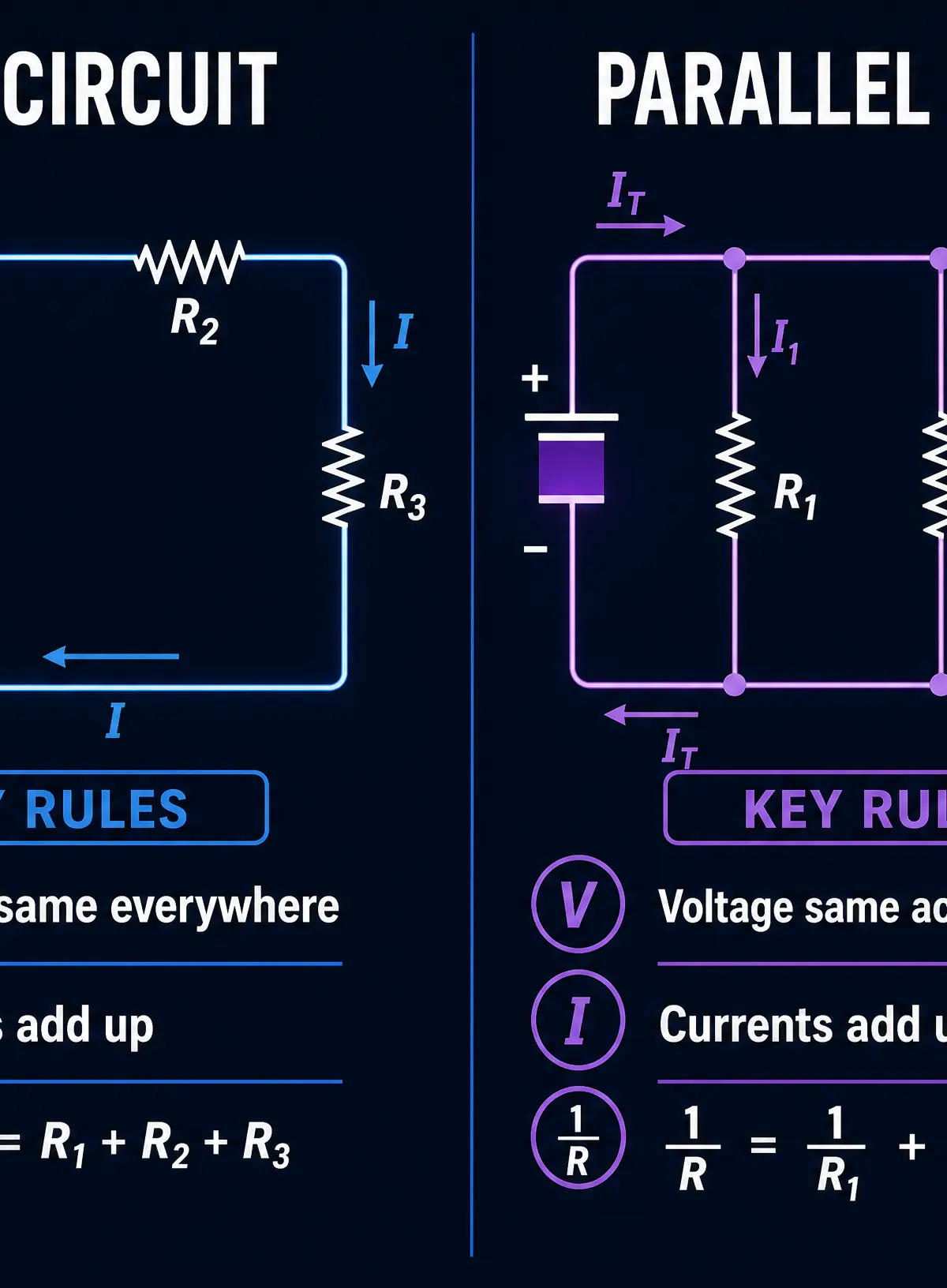 Rules for Series and Parallel Circuits