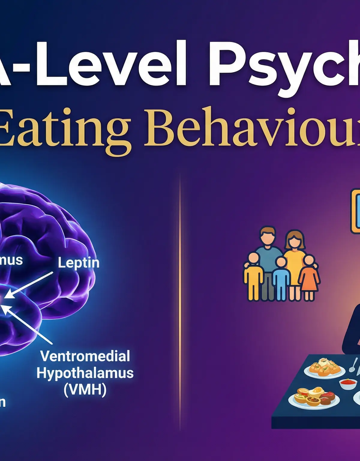 Header image for AQA A-Level Psychology: Eating Behaviour