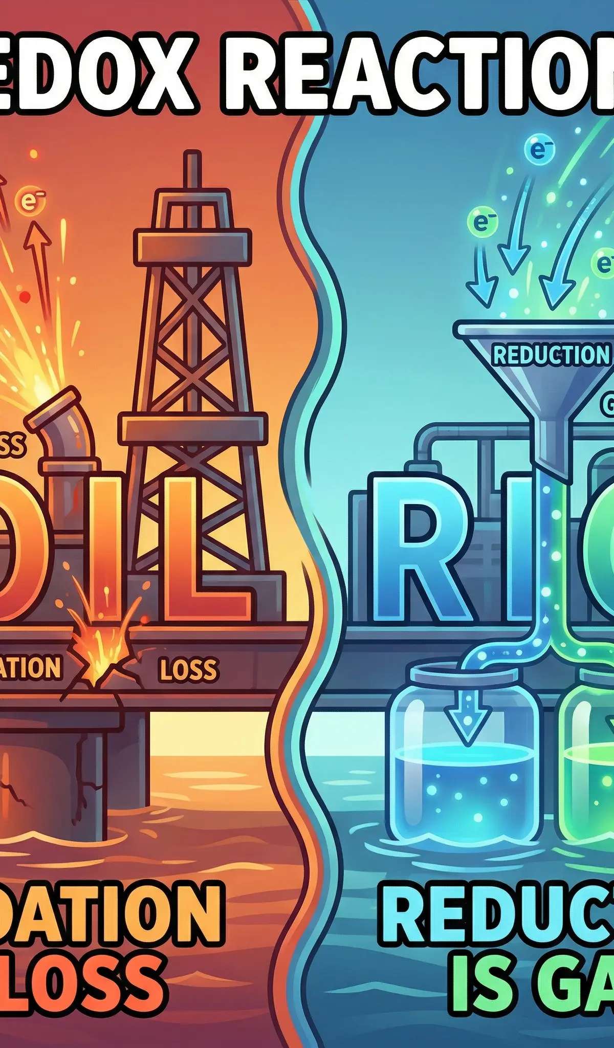 The OIL RIG mnemonic is essential for remembering the electron transfer definitions of oxidation and reduction.