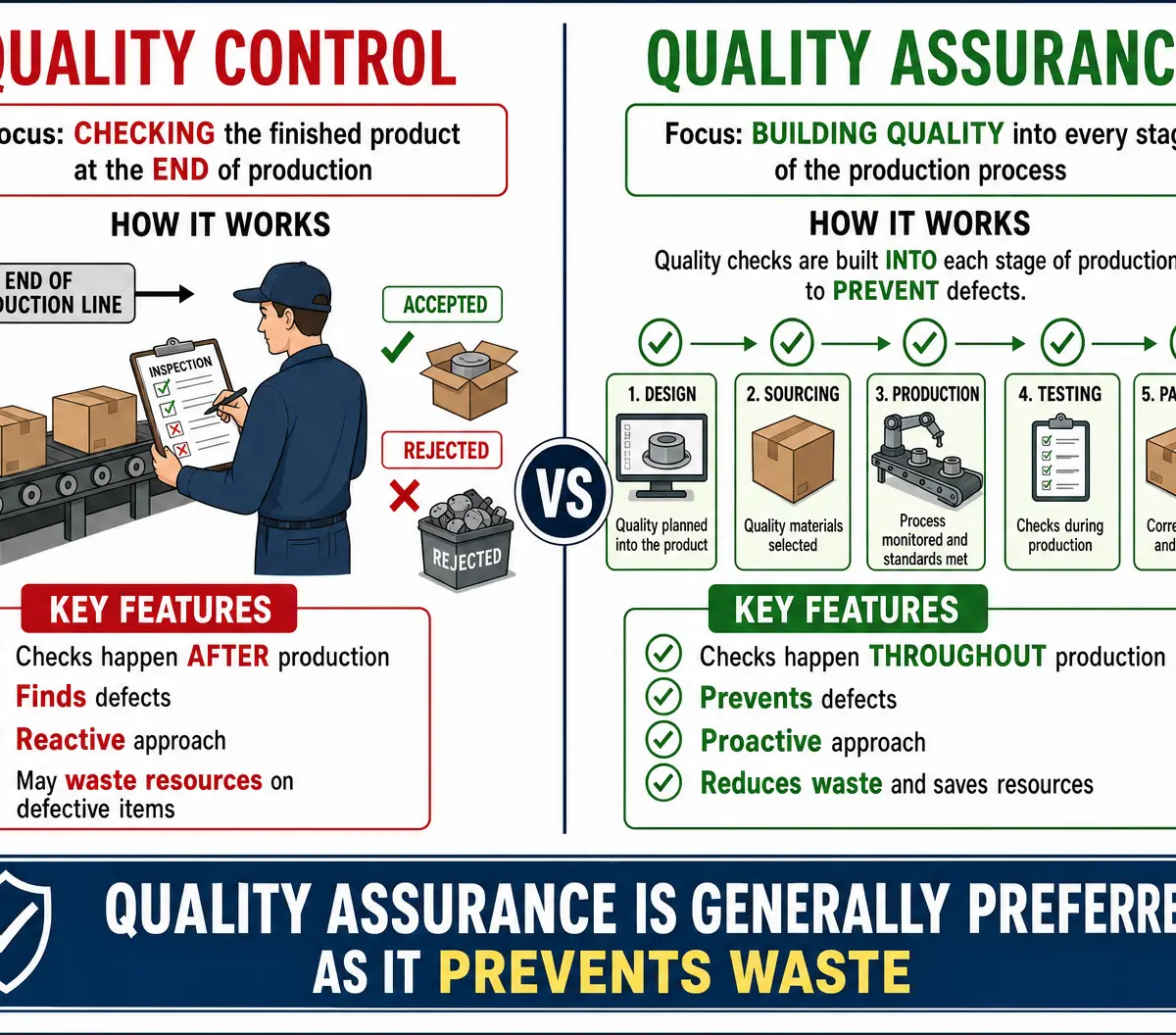 Quality Control vs Quality Assurance