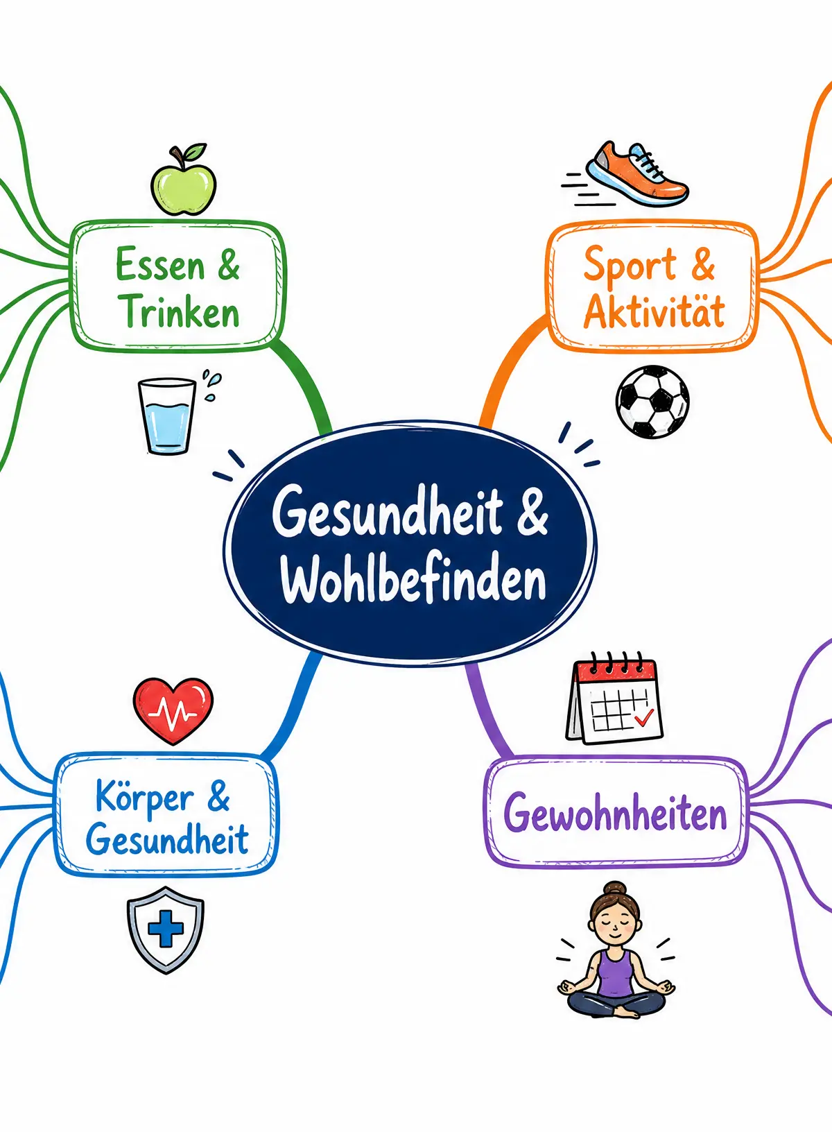Vocabulary mind map for Lifestyle and Wellbeing