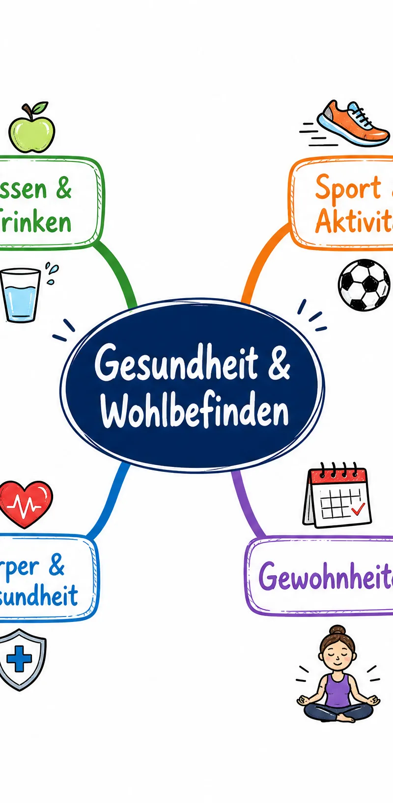 Vocabulary mind map for Lifestyle and Wellbeing
