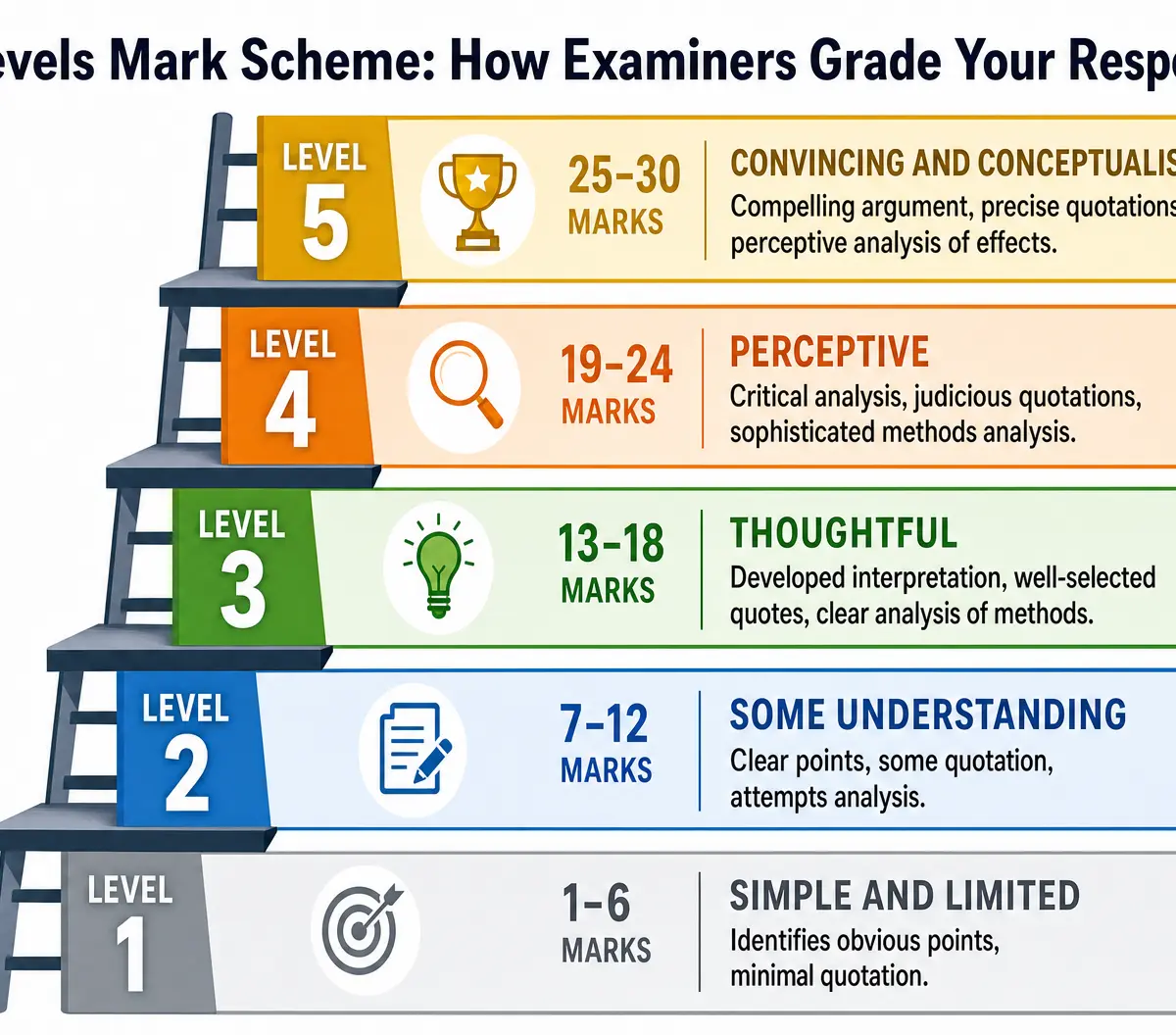 The Levels Mark Scheme Ladder