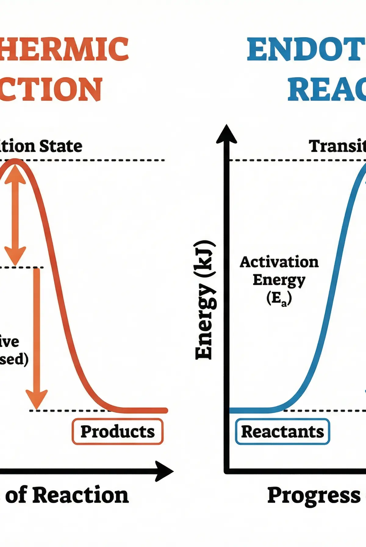 Reaction Profiles: Exothermic vs Endothermic