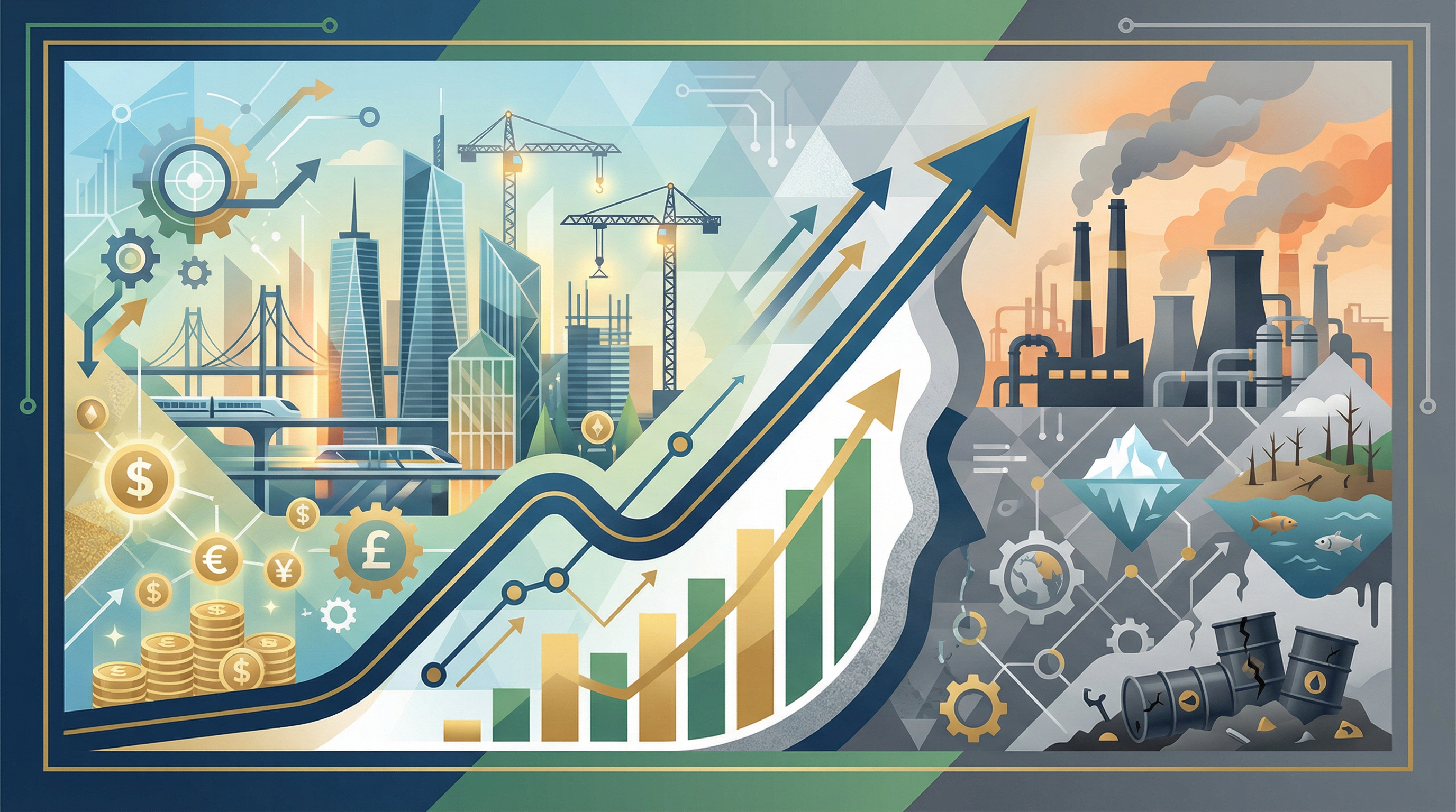 Economic Growth (Causes & Consequences) — WJEC GCSE study guide illustration