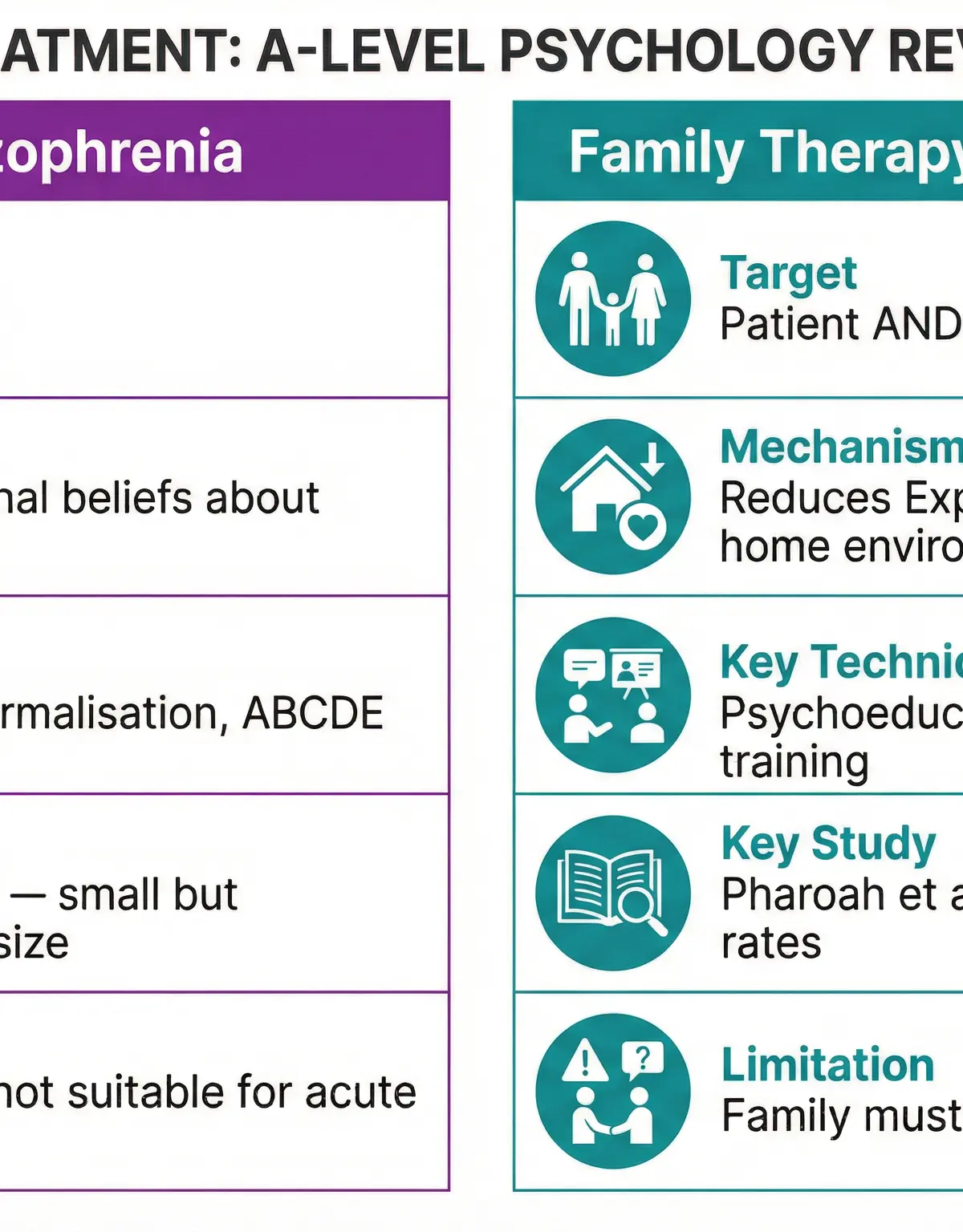 CBT vs. Family Therapy: A Revision Comparison