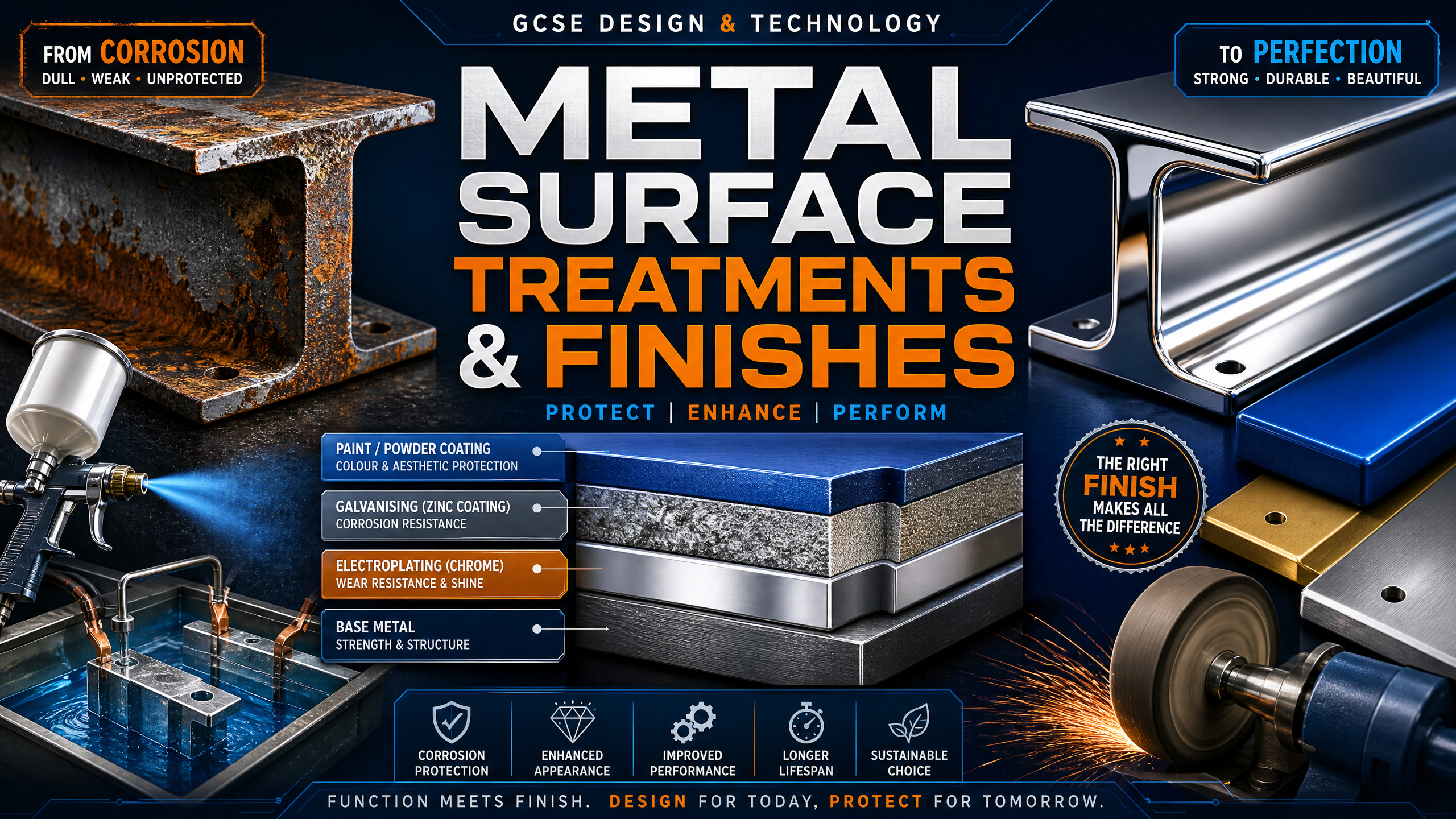 Header image for Metals: Surface Treatments and Finishes