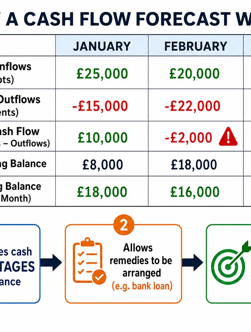How a Cash Flow Forecast Works