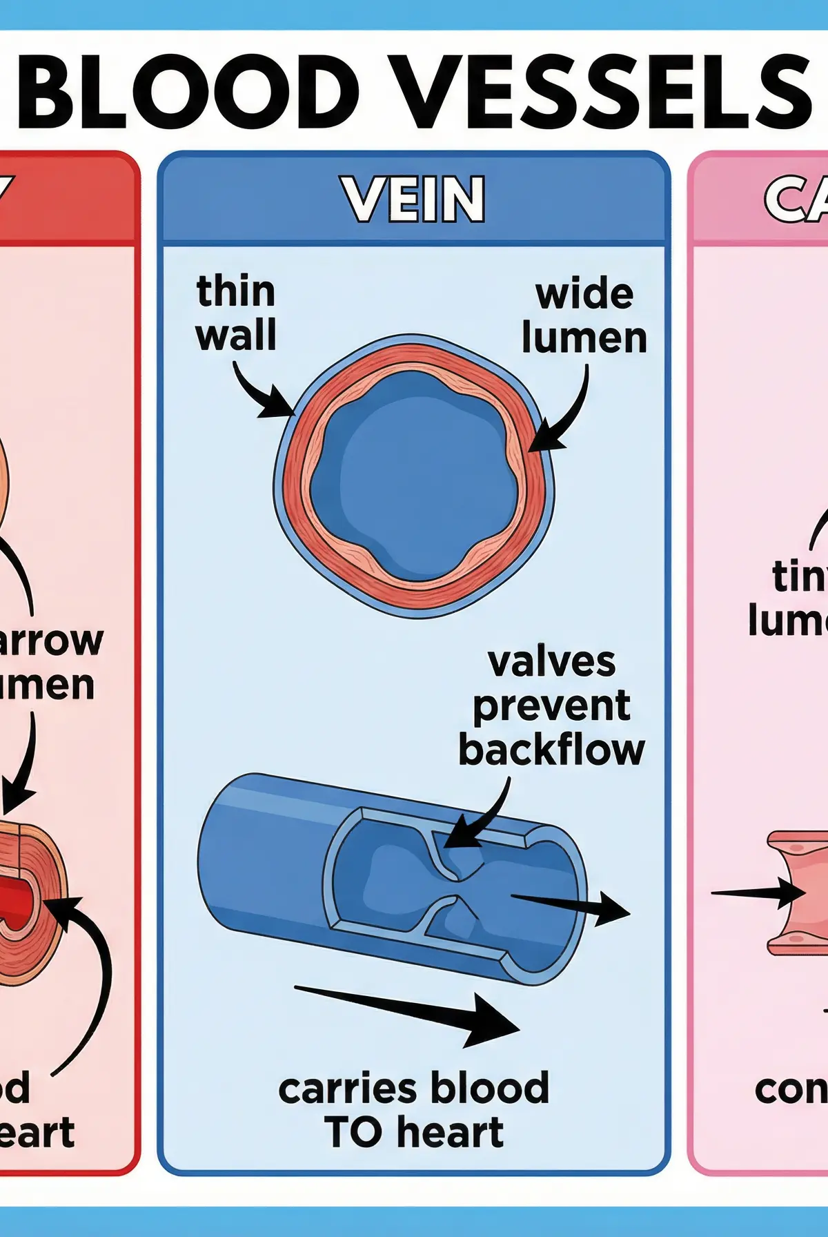 Comparison of blood vessel structures