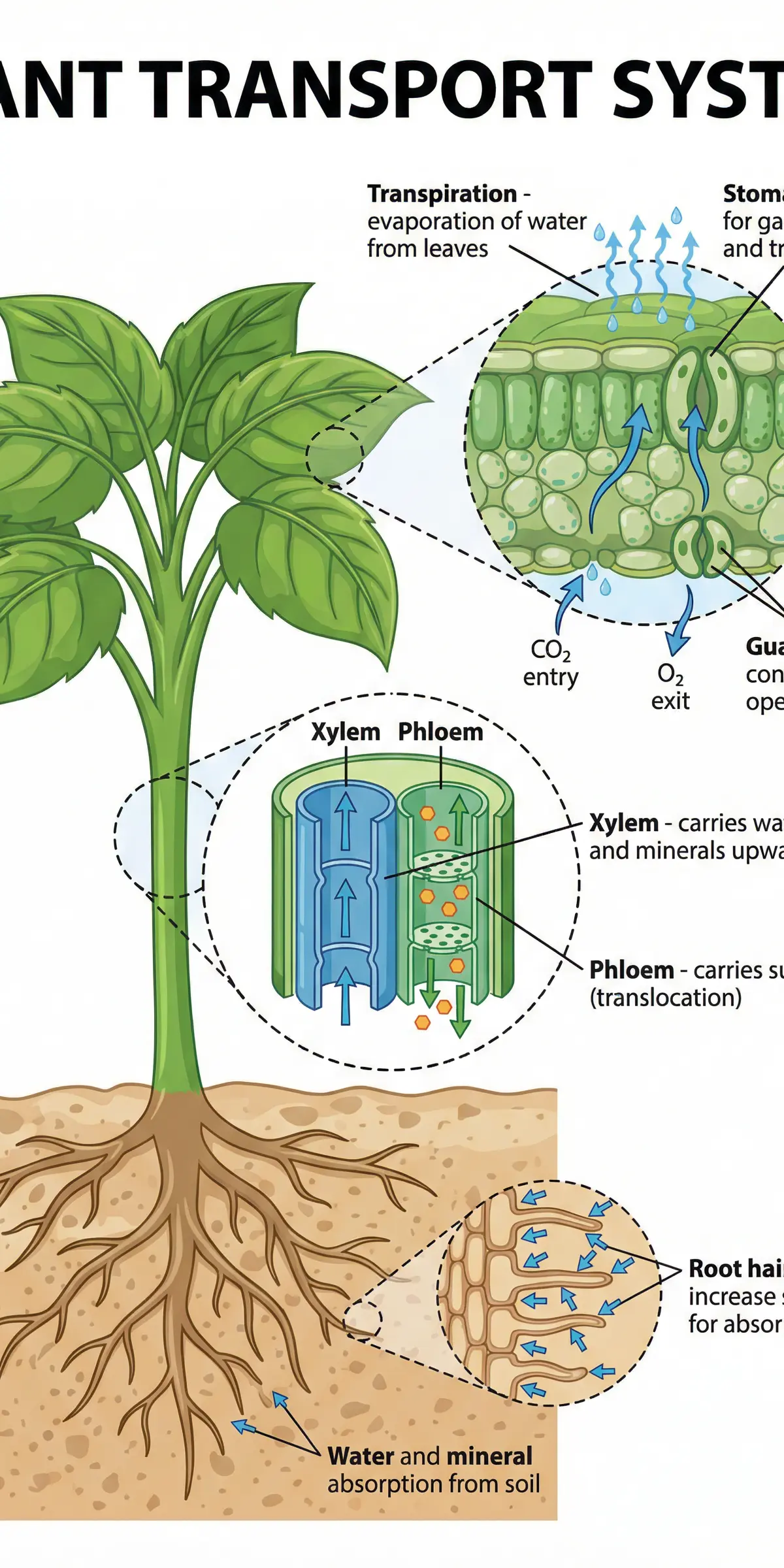 The transpiration stream in plants