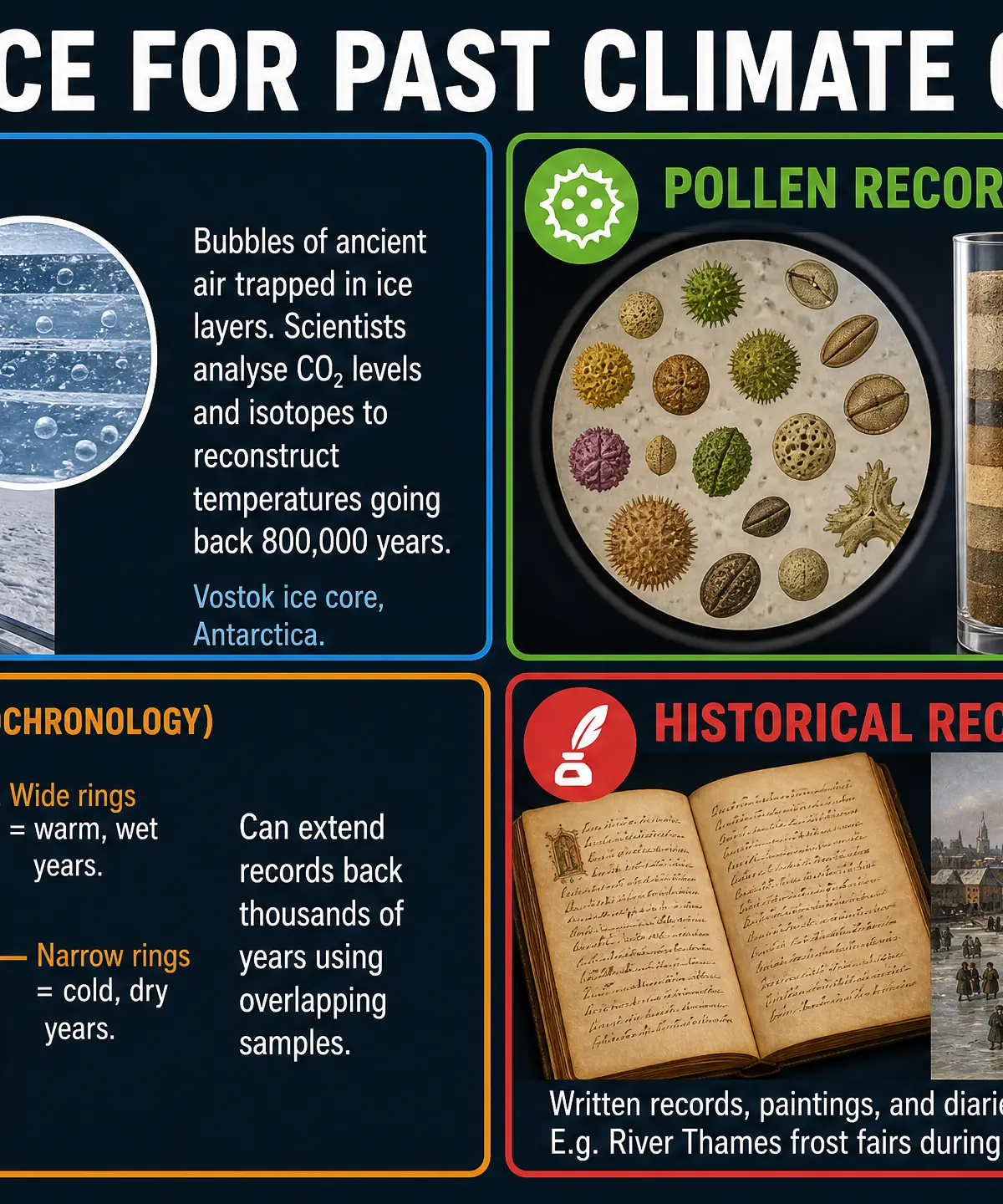 Evidence for past climate change