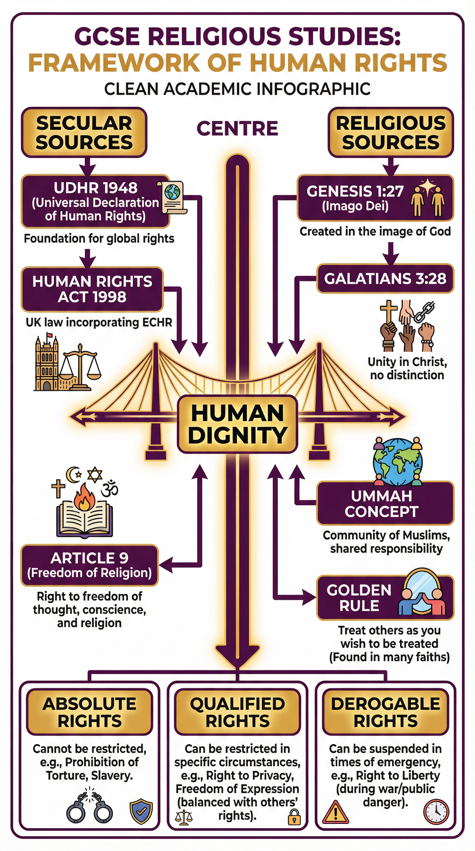 Framework of Human Rights: Secular and Religious Sources