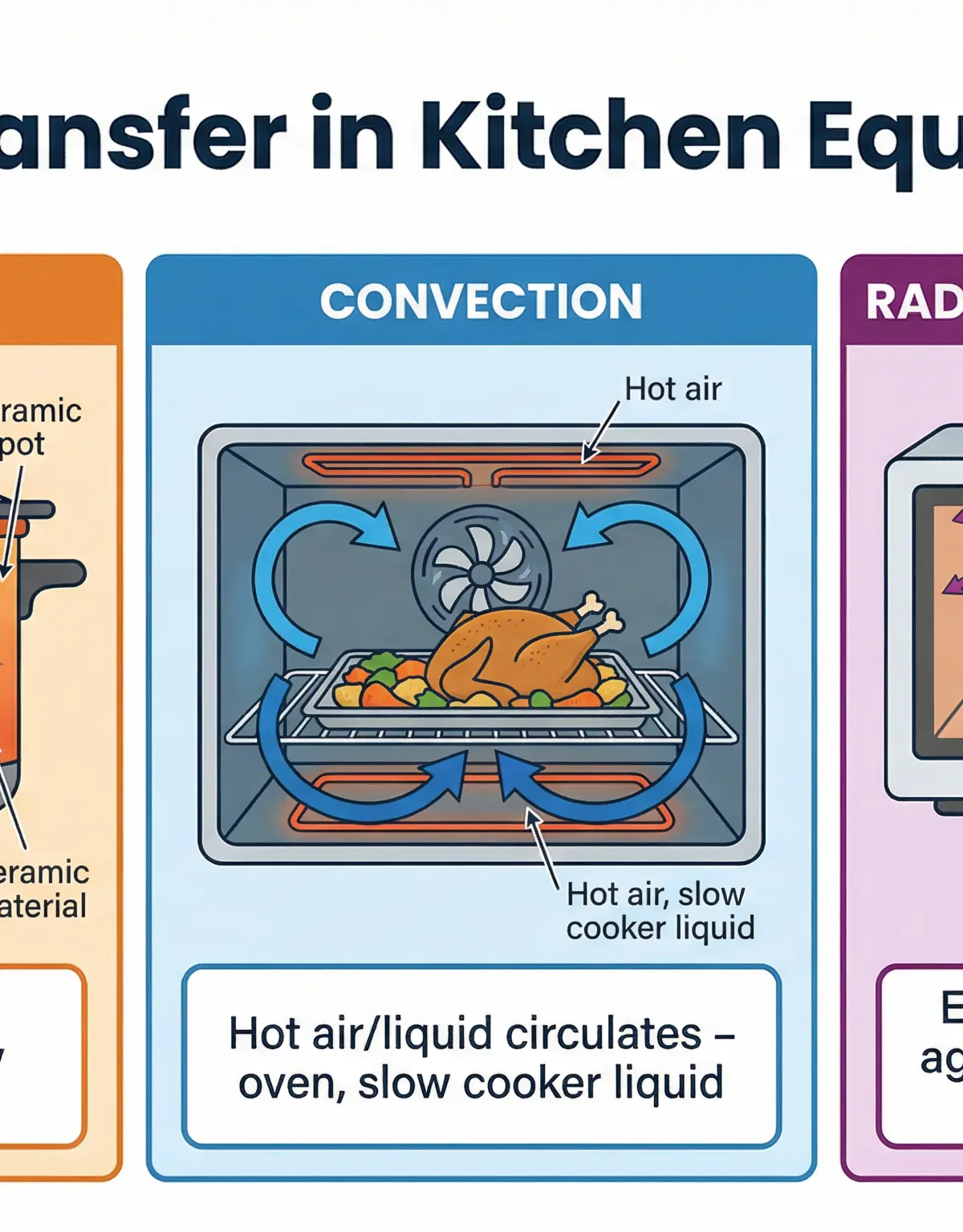 Diagram of Heat Transfer Methods in Cooking