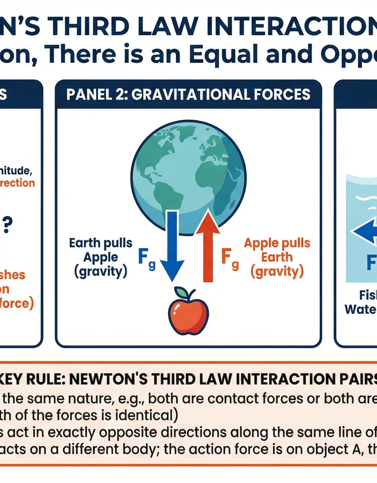 Examples of Newton's Third Law Interaction Pairs