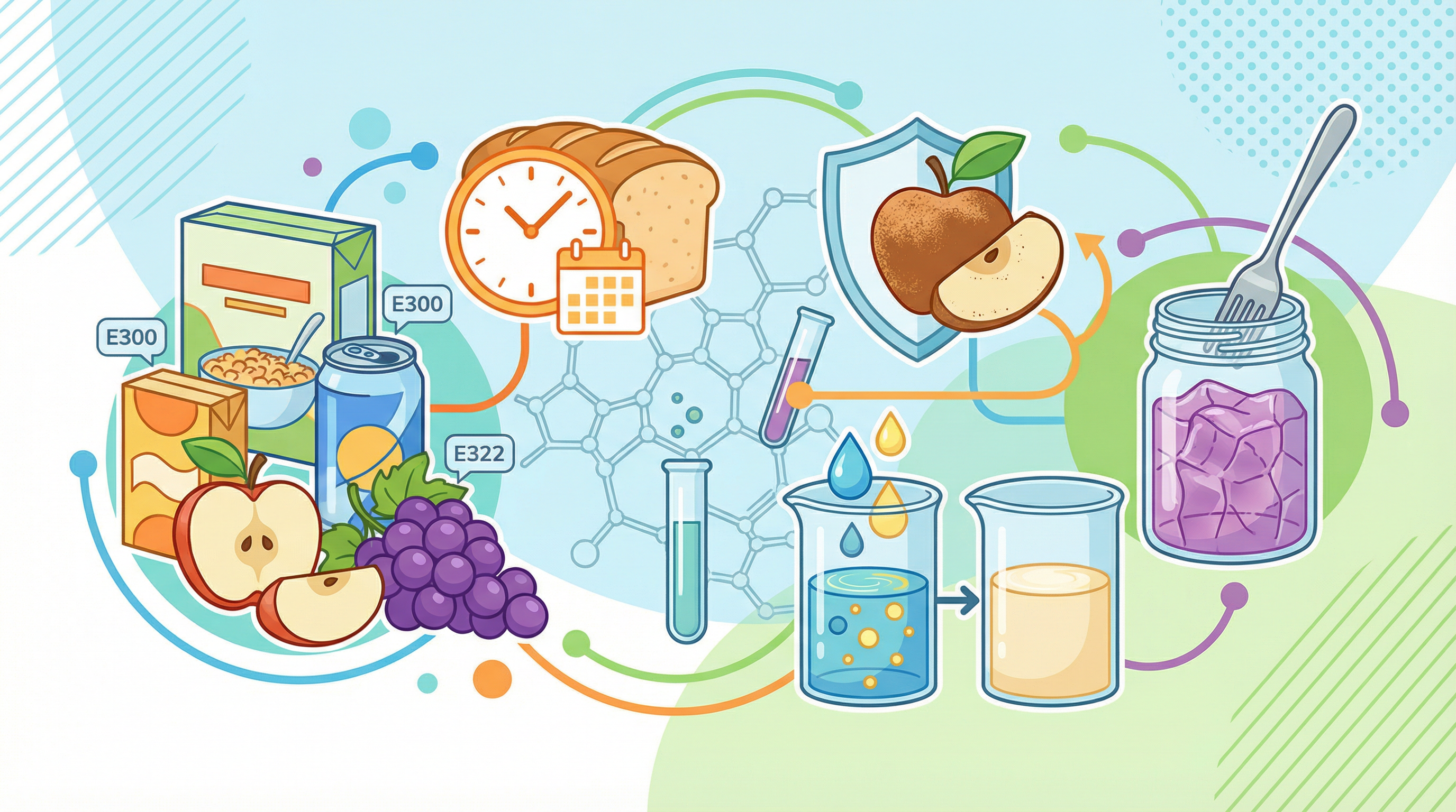 Food additives and their functions. — OCR GCSE study guide illustration