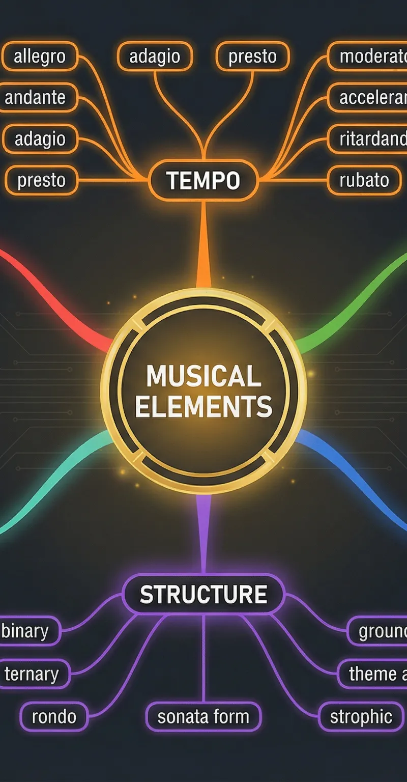 A visual map of essential musical terminology.