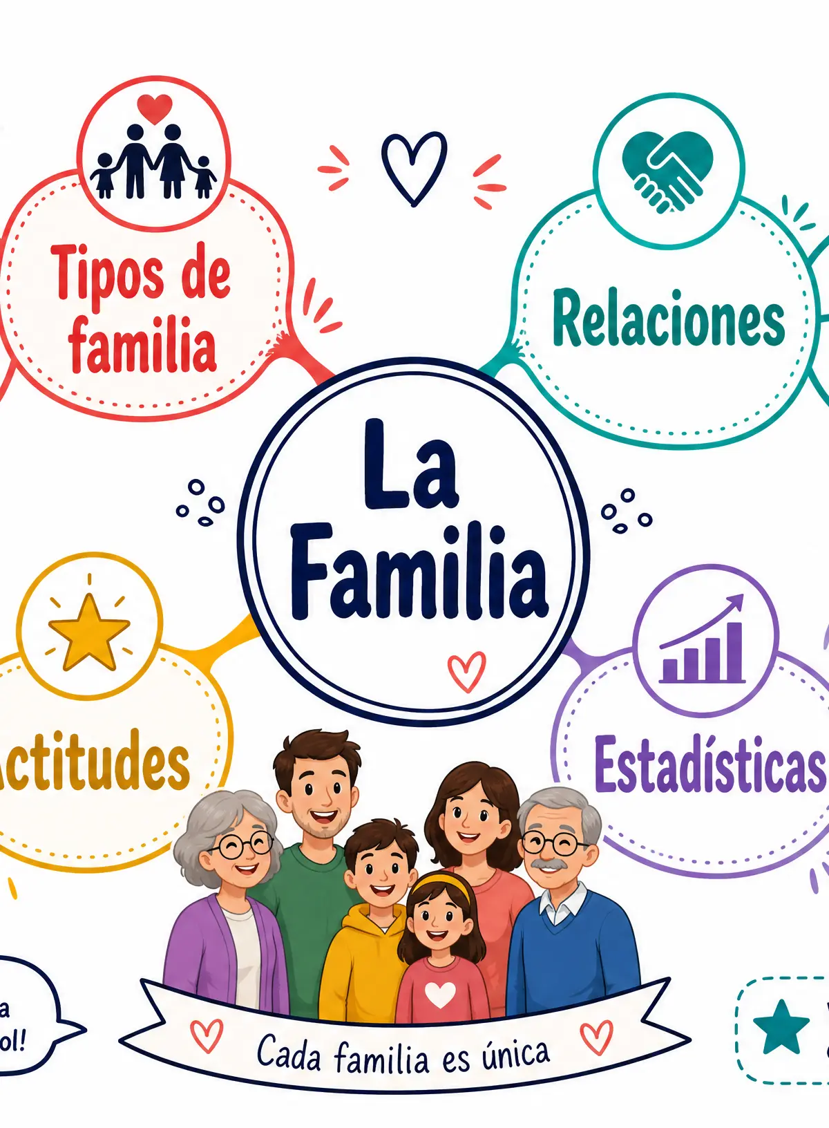 Vocabulary mind-map for La Familia