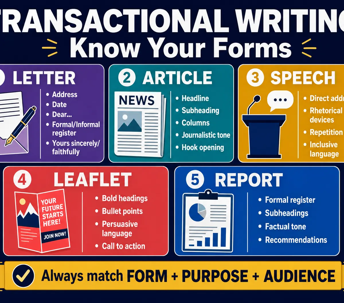 Transactional Writing Forms