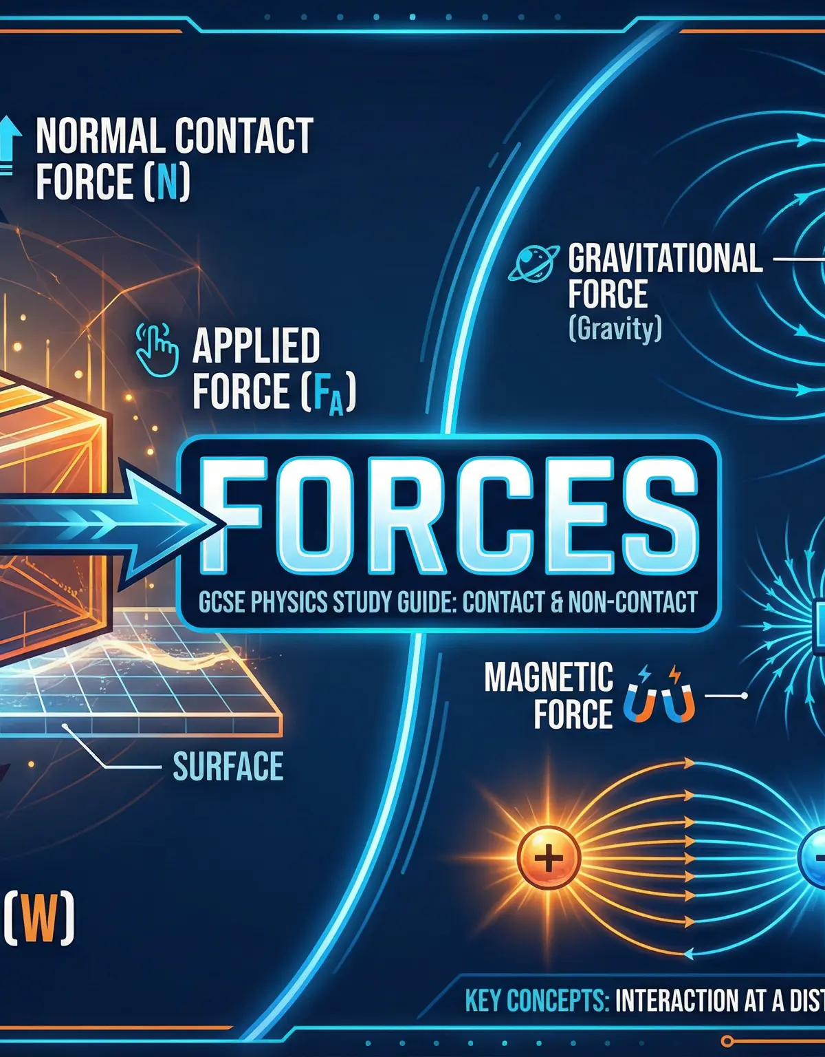 Header image for OCR GCSE Physics: Contact and Non-Contact Forces