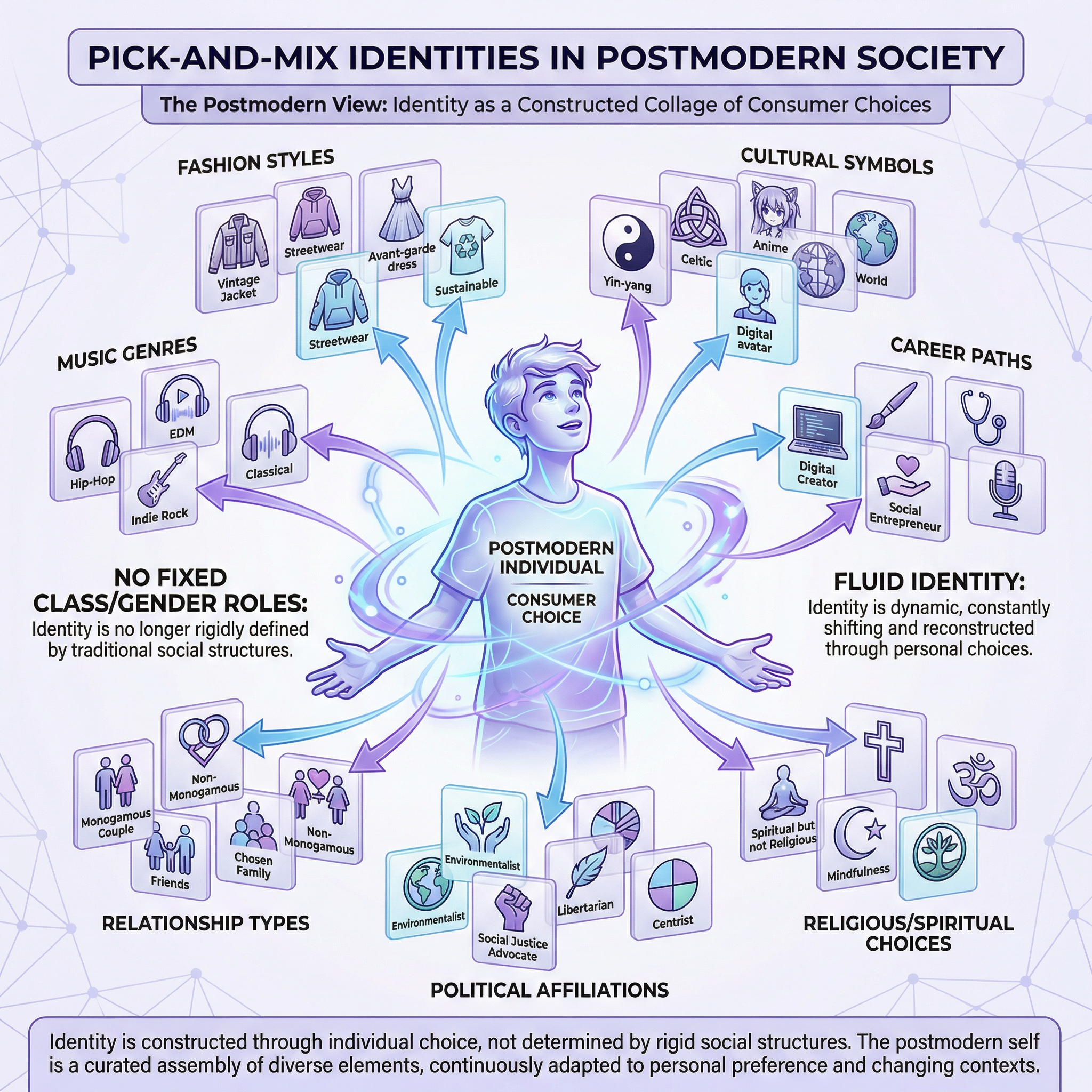 Pick-and-Mix Identities in Postmodern Society