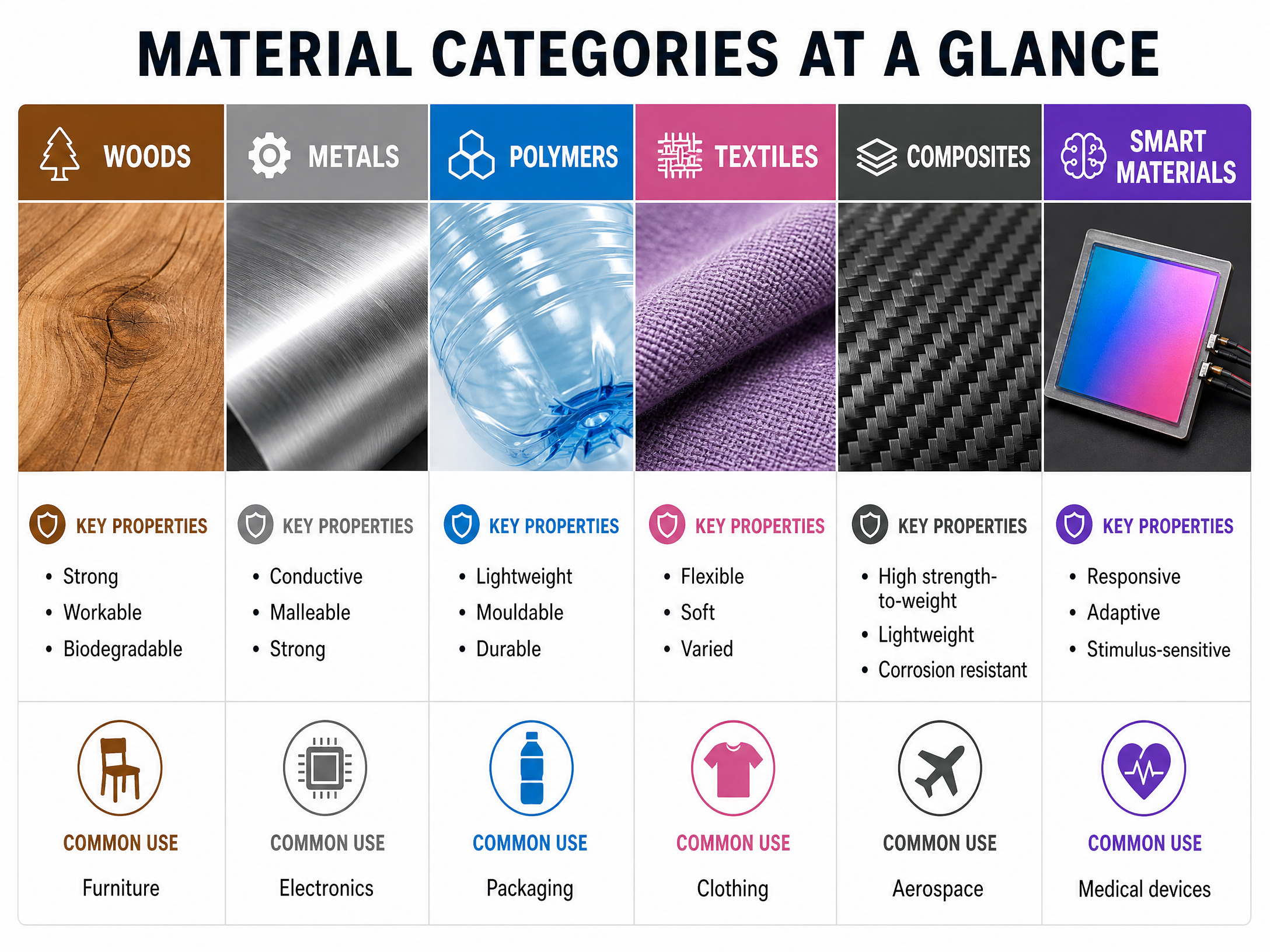 Material Categories at a Glance