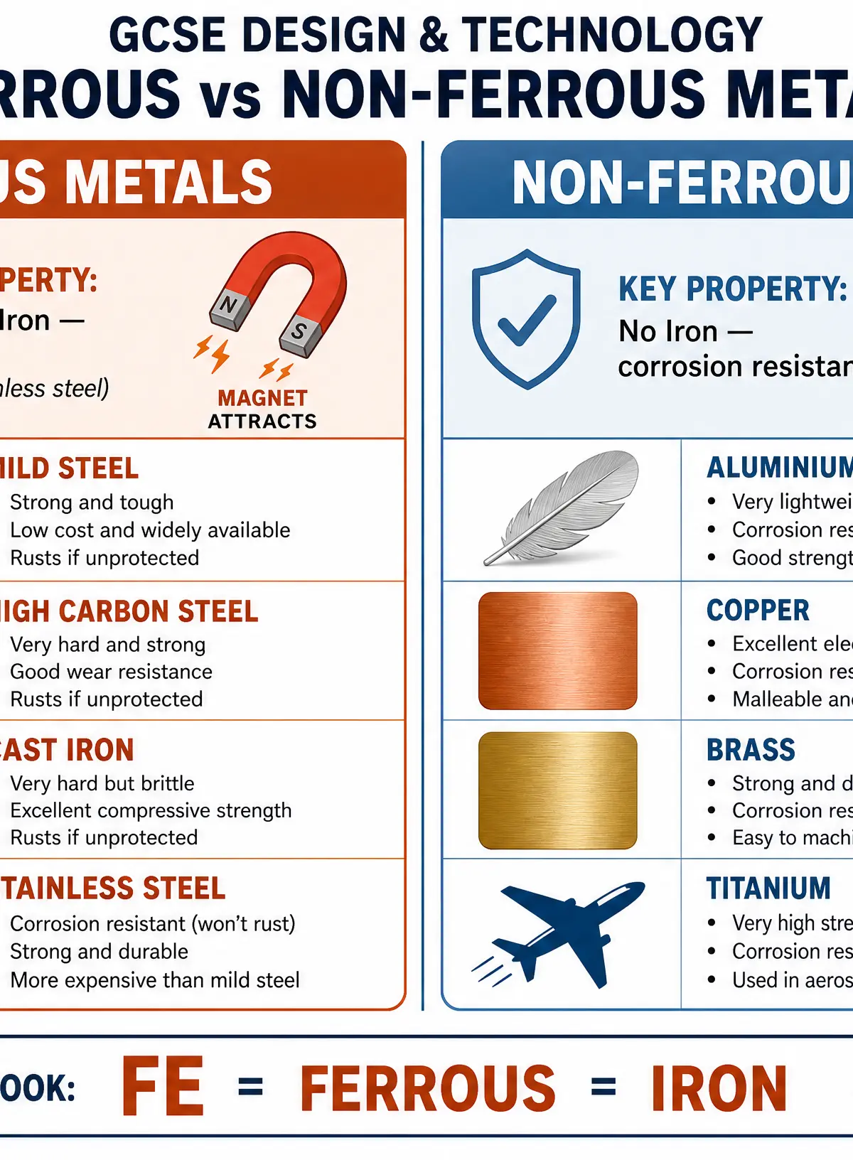 Comparison of Ferrous and Non-Ferrous Metals