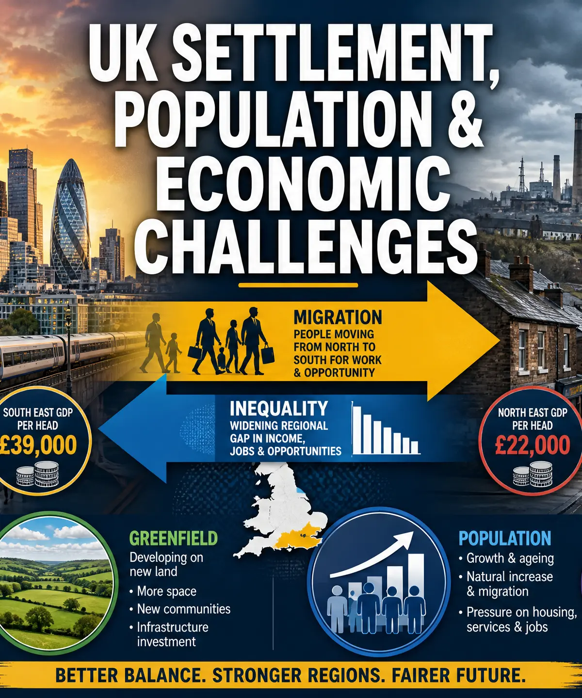 UK Settlement, Population & Economic Challenges
