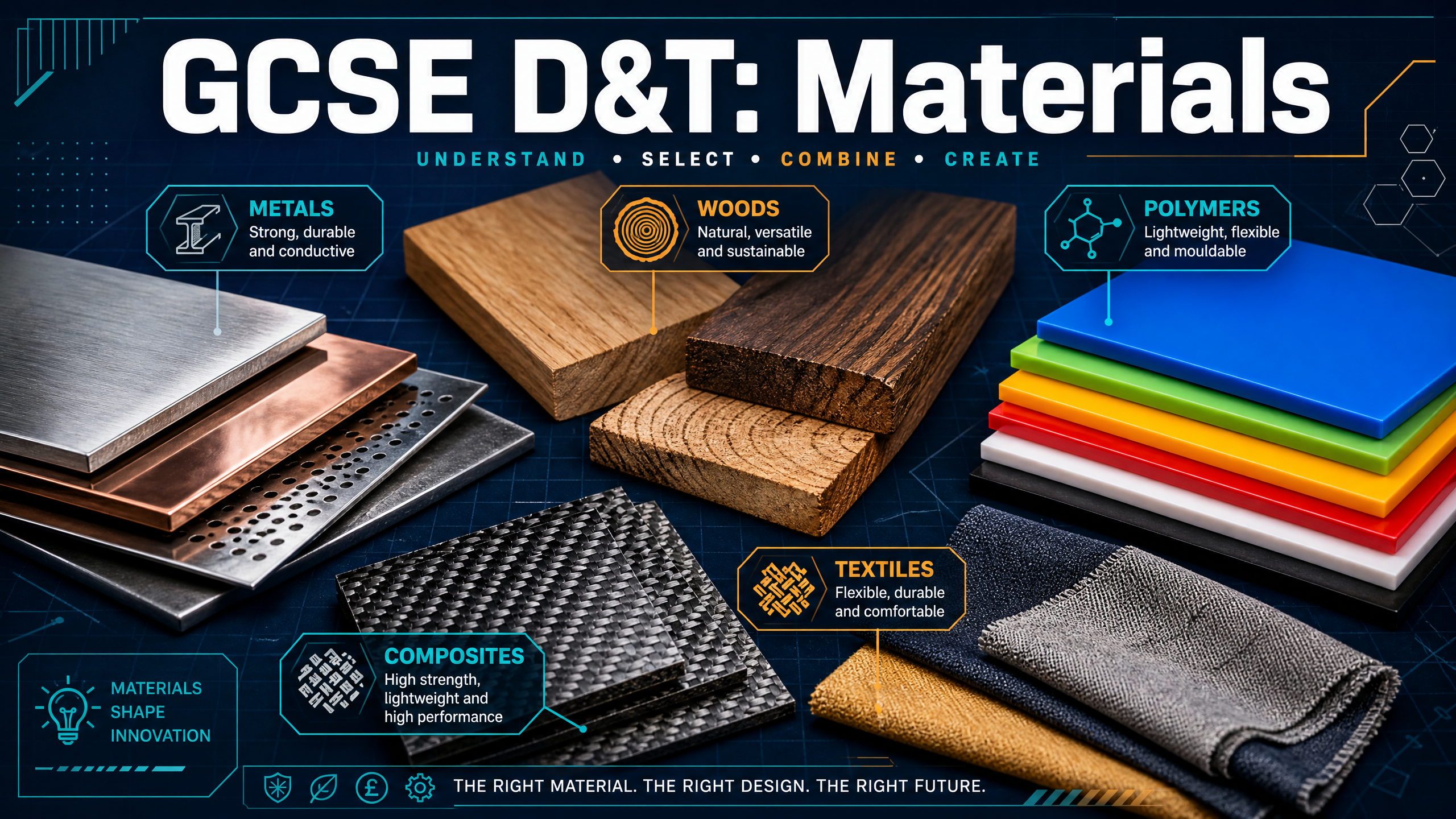 Header image for Topic 1: Materials